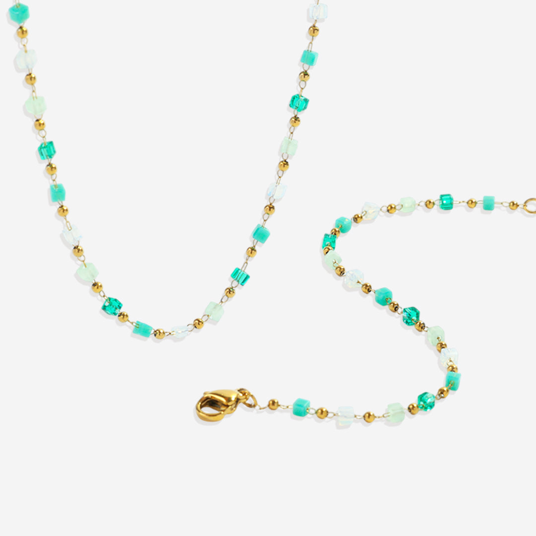 Beaded Beach Bracelet and Choker Necklace Set
