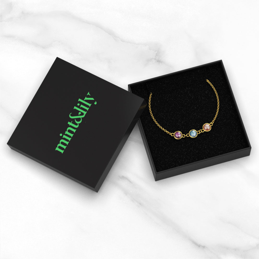 Personalized Birth Stone Bracelet