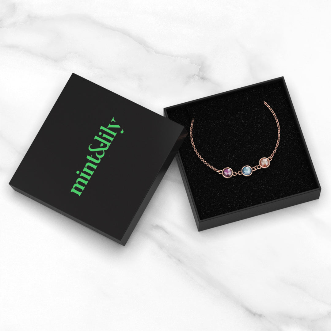 Personalized Birth Stone Bracelet