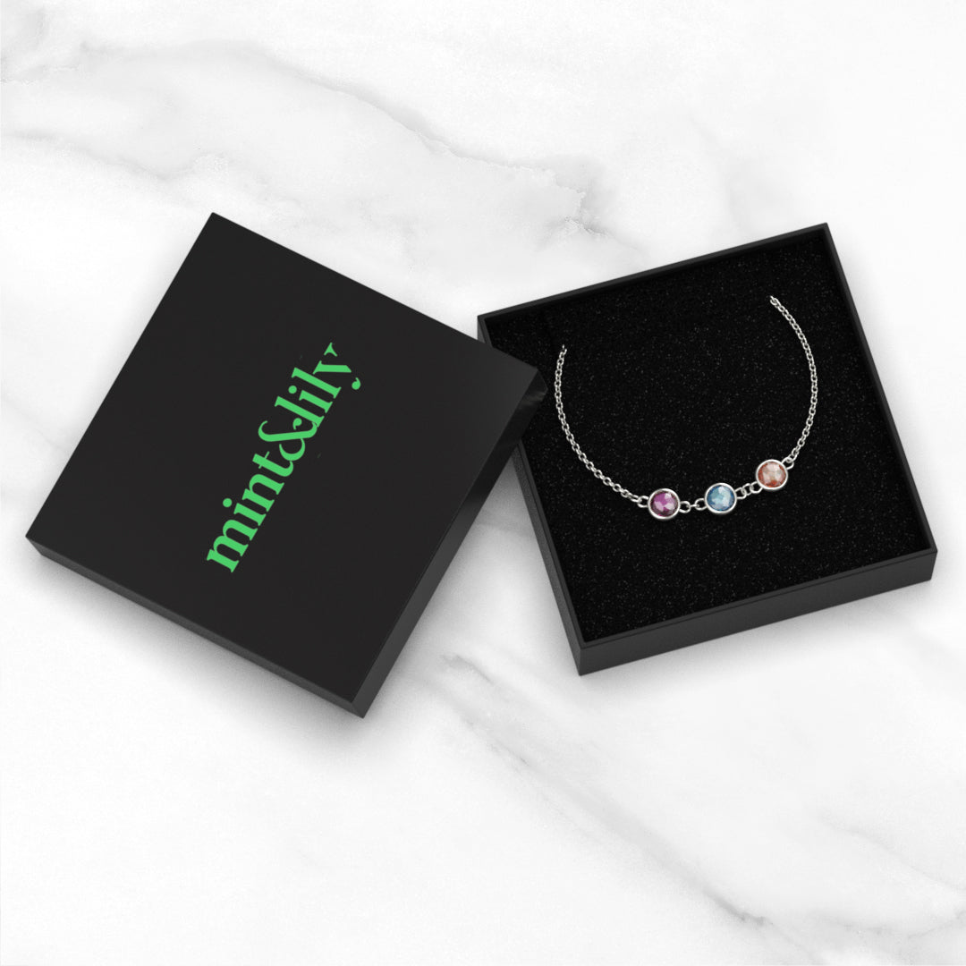 Personalized Birth Stone Bracelet
