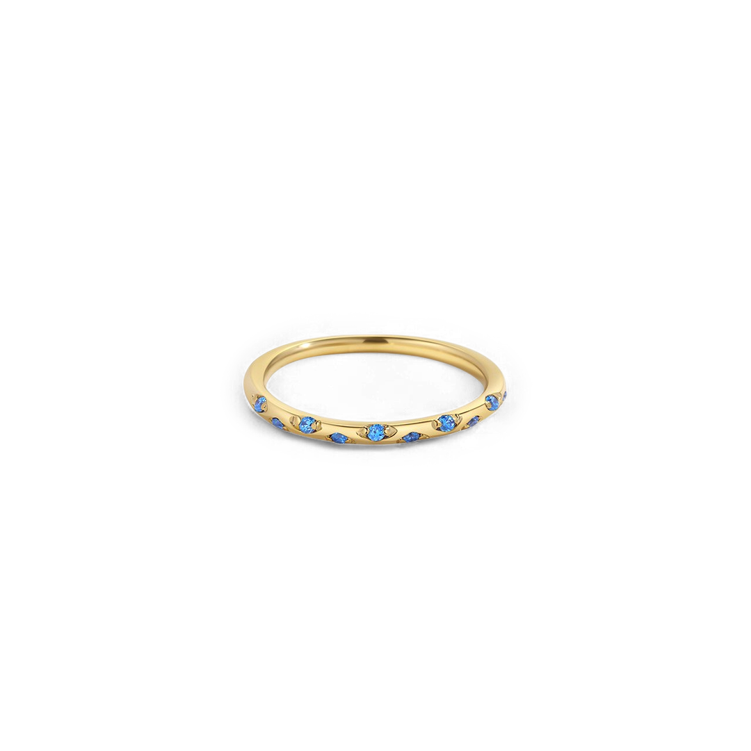 Dainty Birthstone Constellation Band