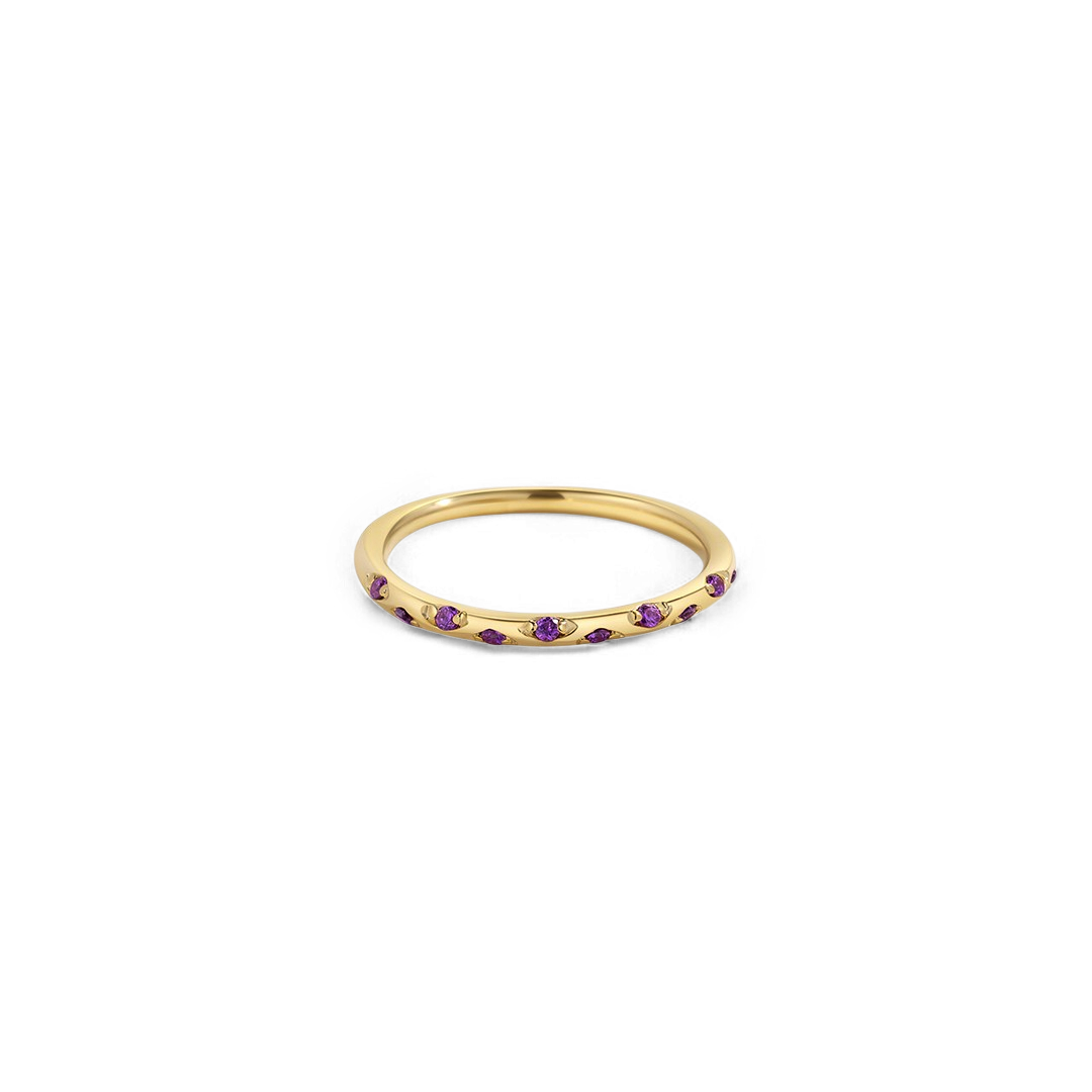 Dainty Birthstone Constellation Band