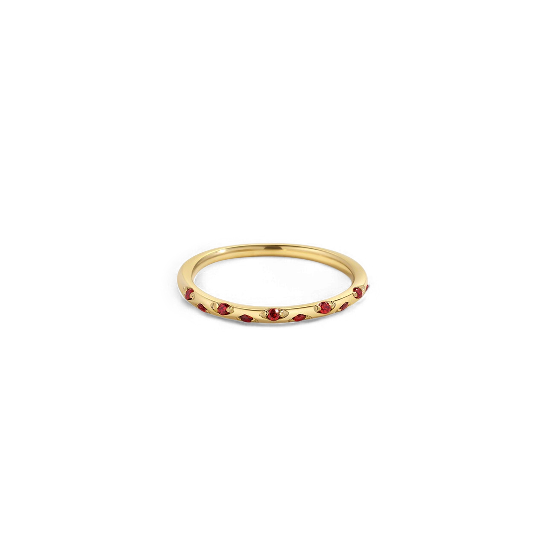 Dainty Birthstone Constellation Band