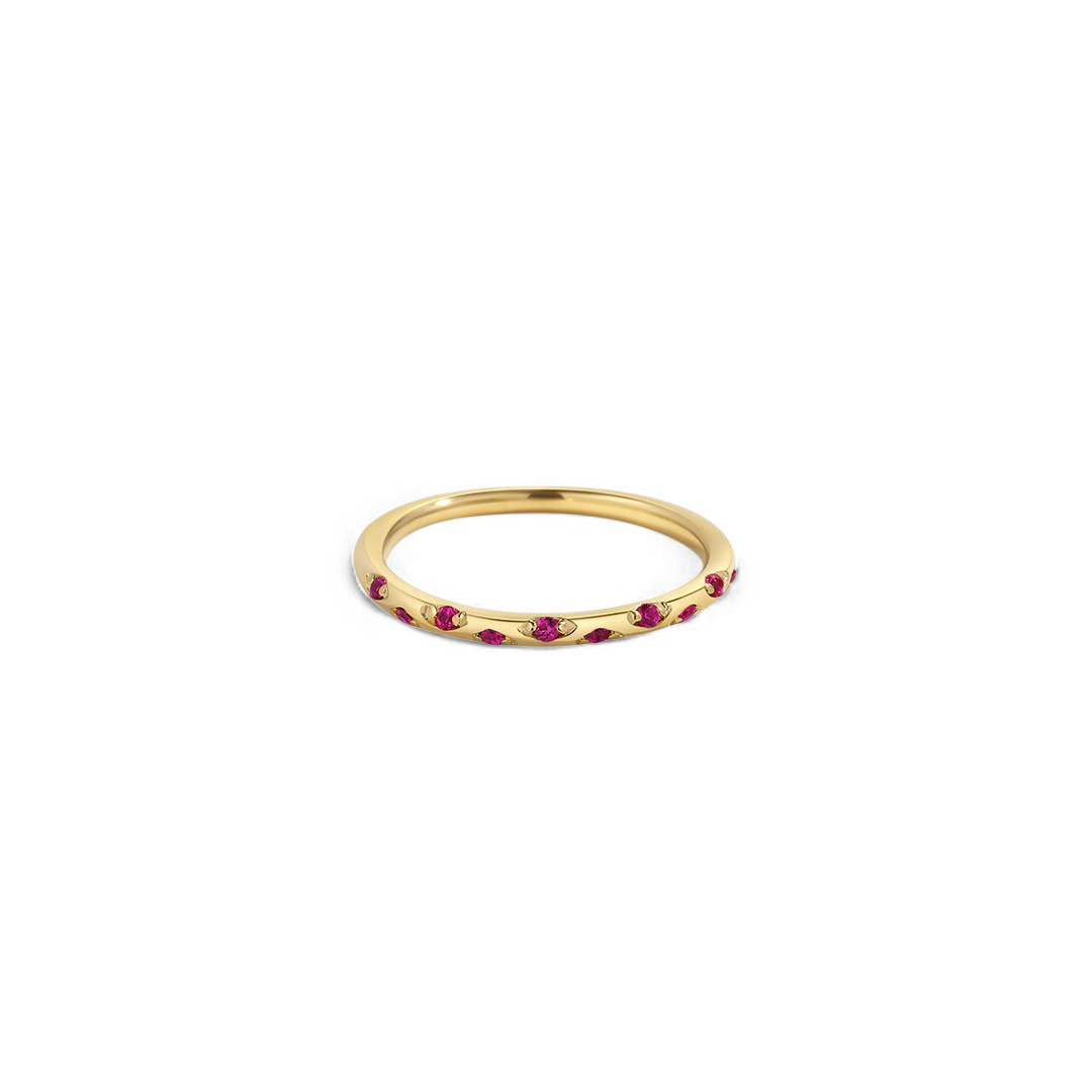 Dainty Birthstone Constellation Band