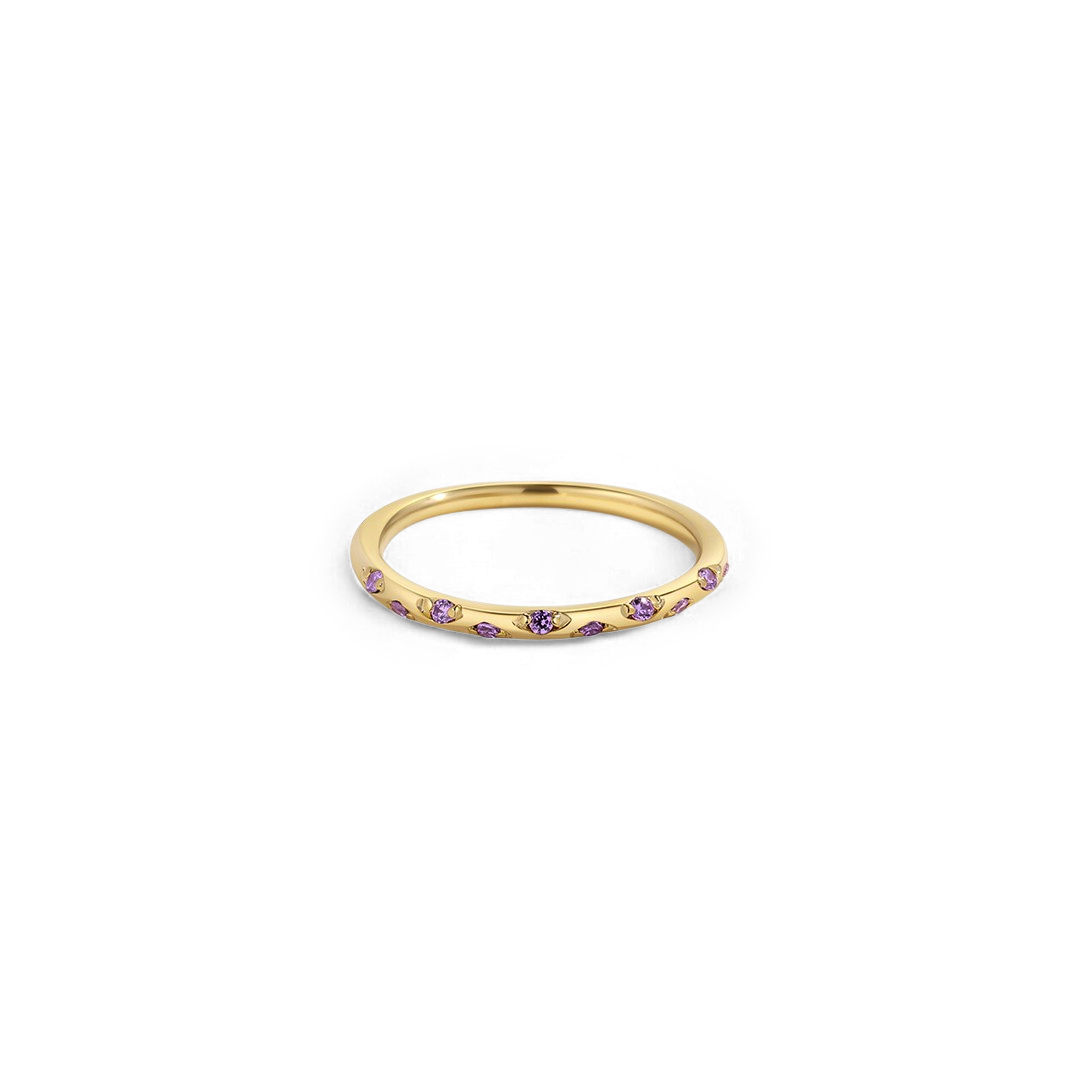 Dainty Birthstone Constellation Band