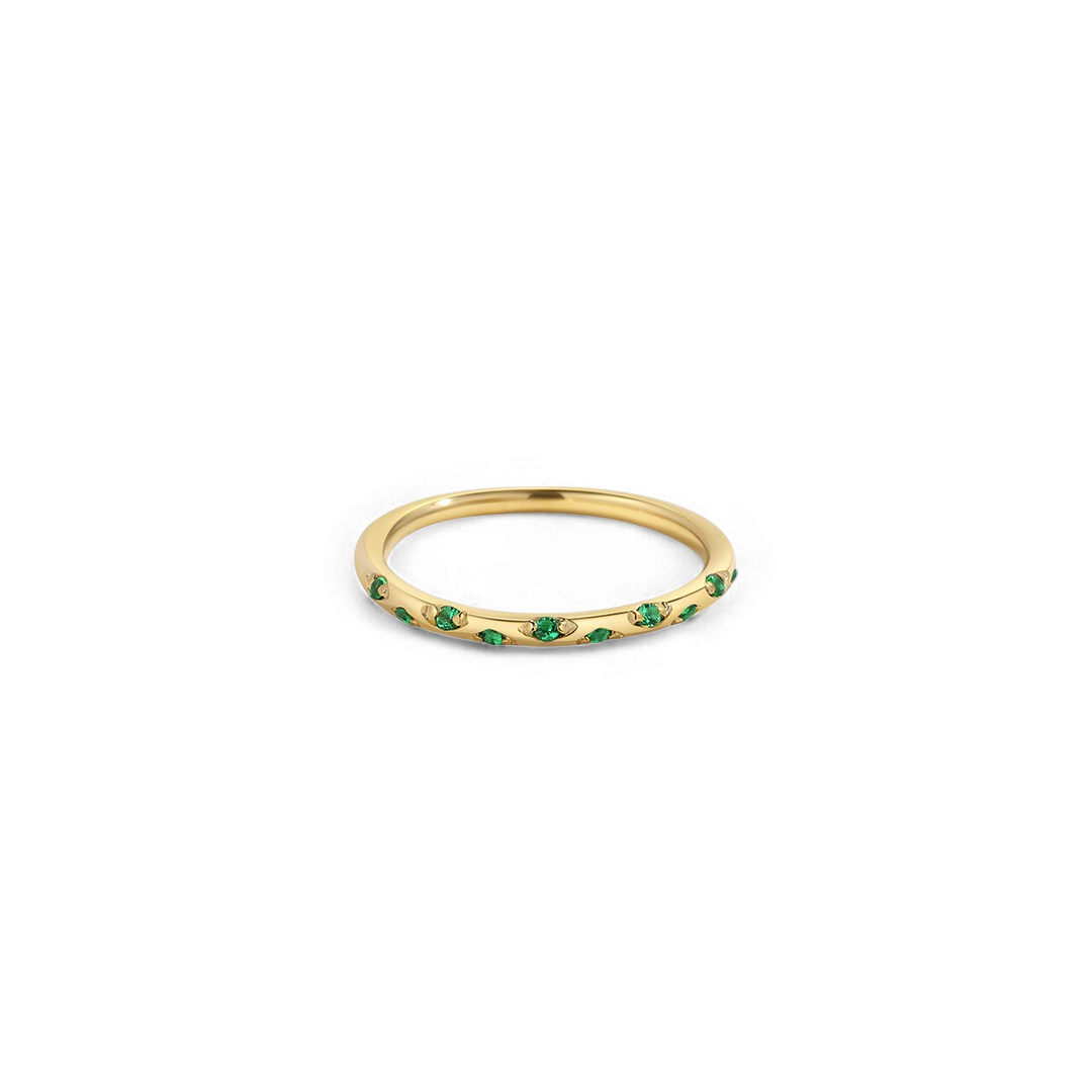 Dainty Birthstone Constellation Band