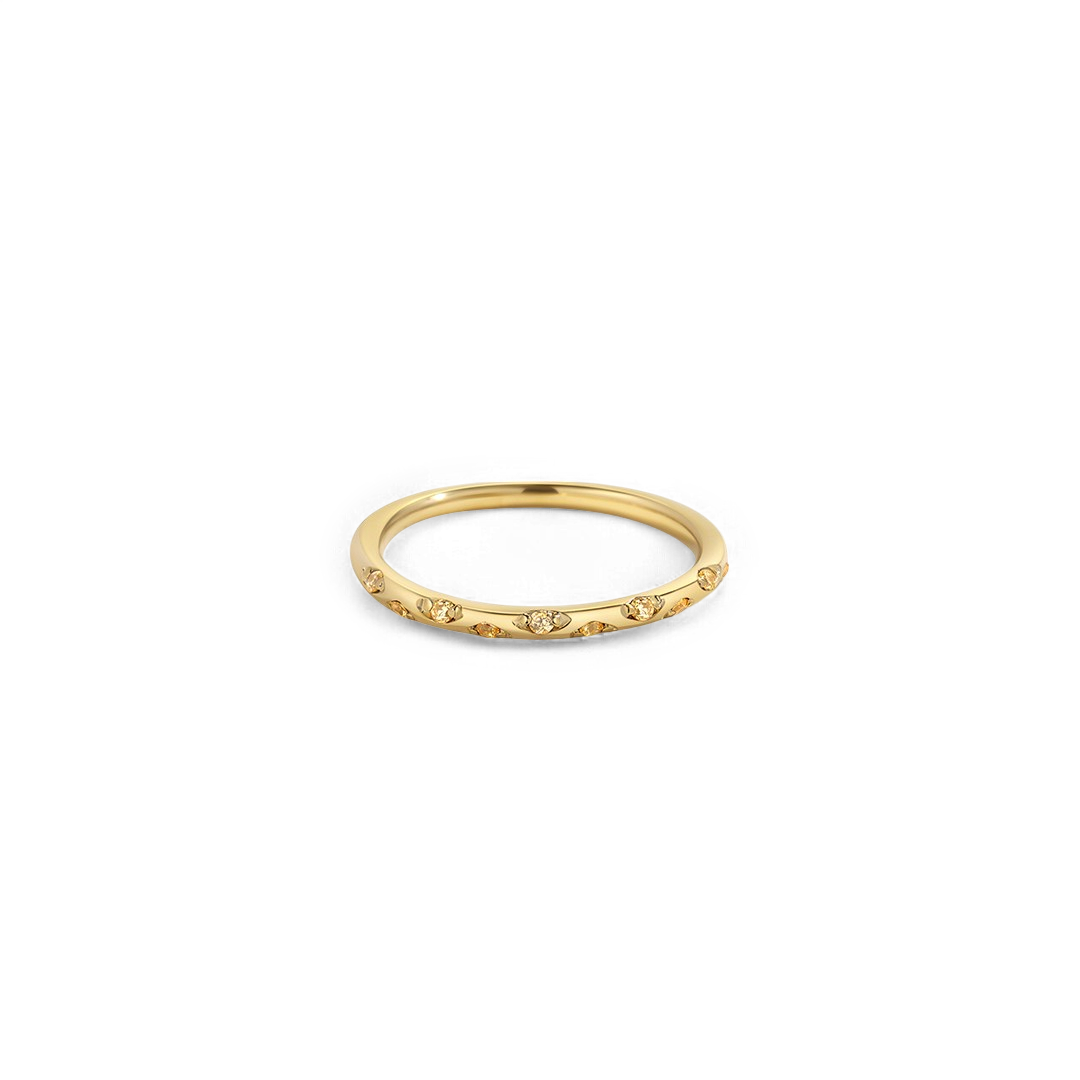 Dainty Birthstone Constellation Band