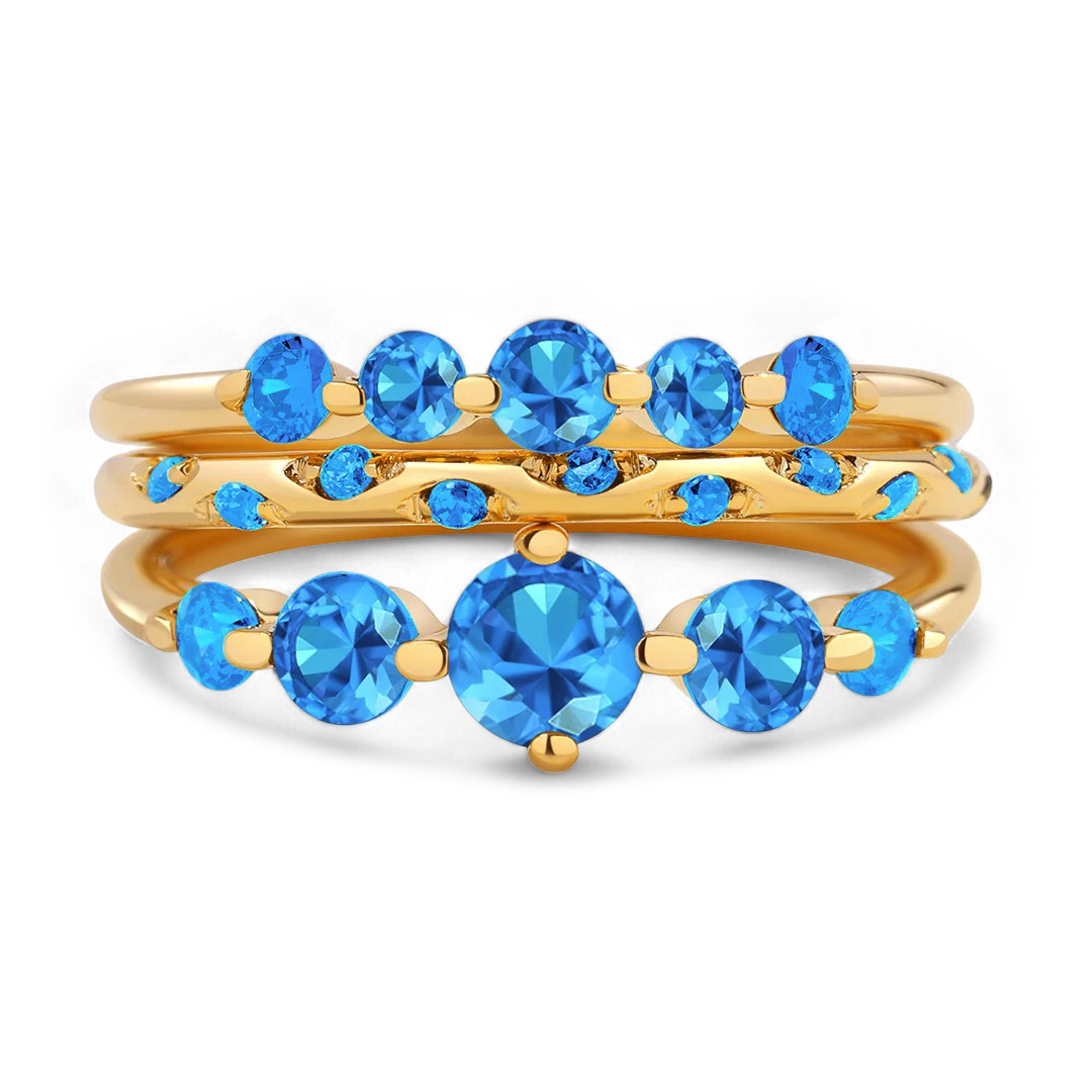 Birthstone Stacking Ring Set