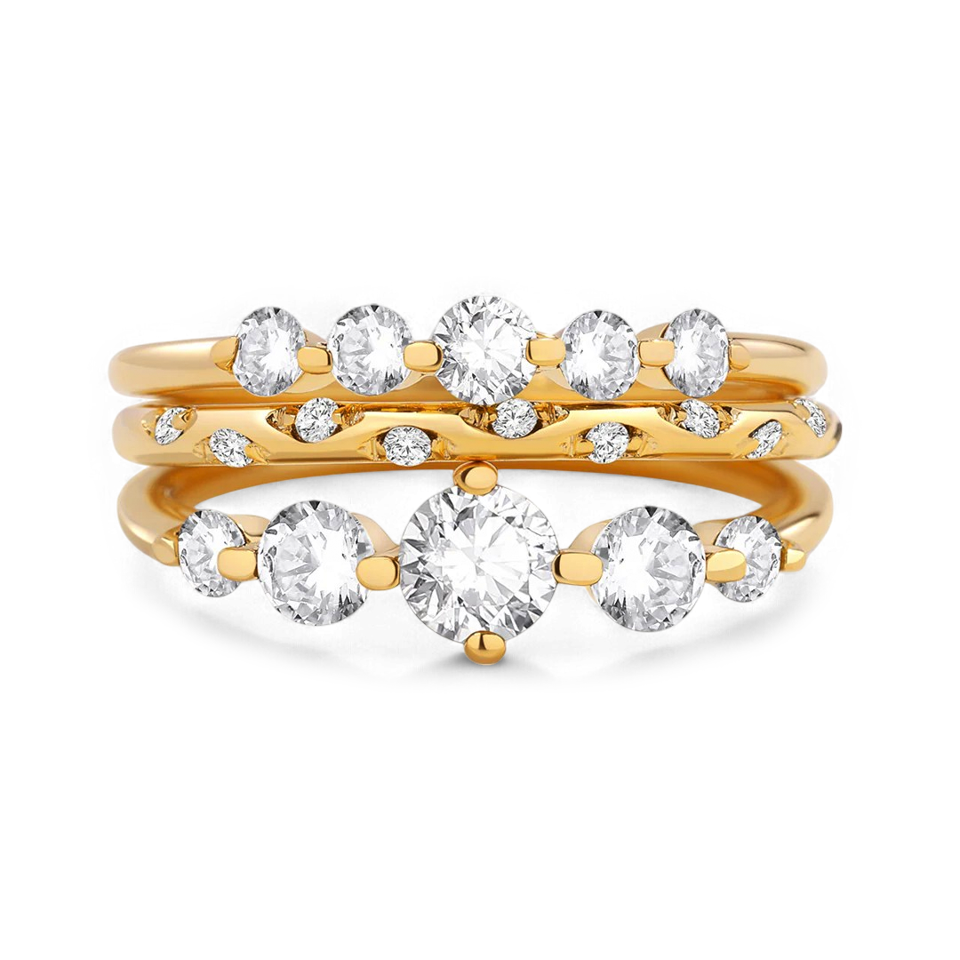 Birthstone Stacking Ring Set
