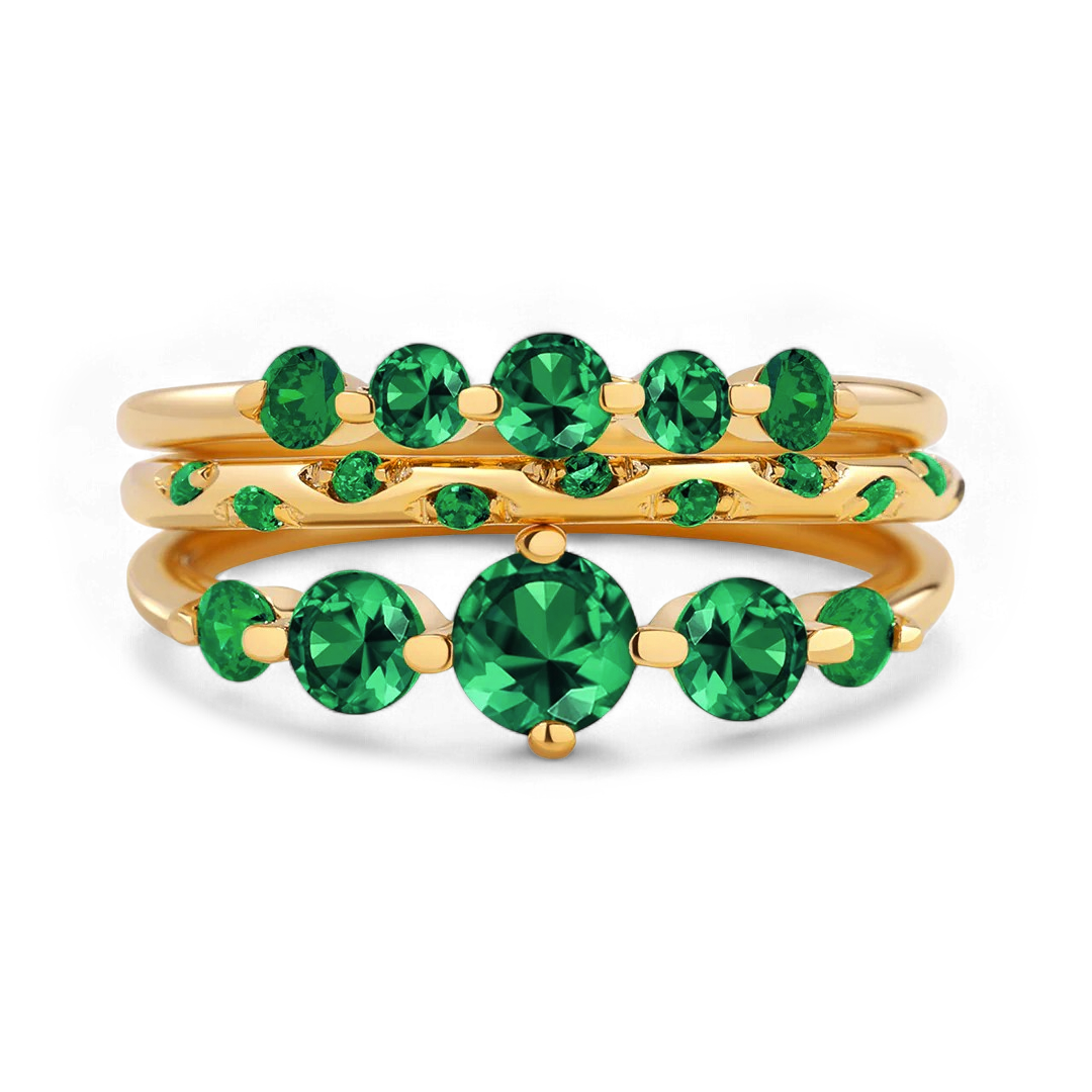 Birthstone Stacking Ring Set