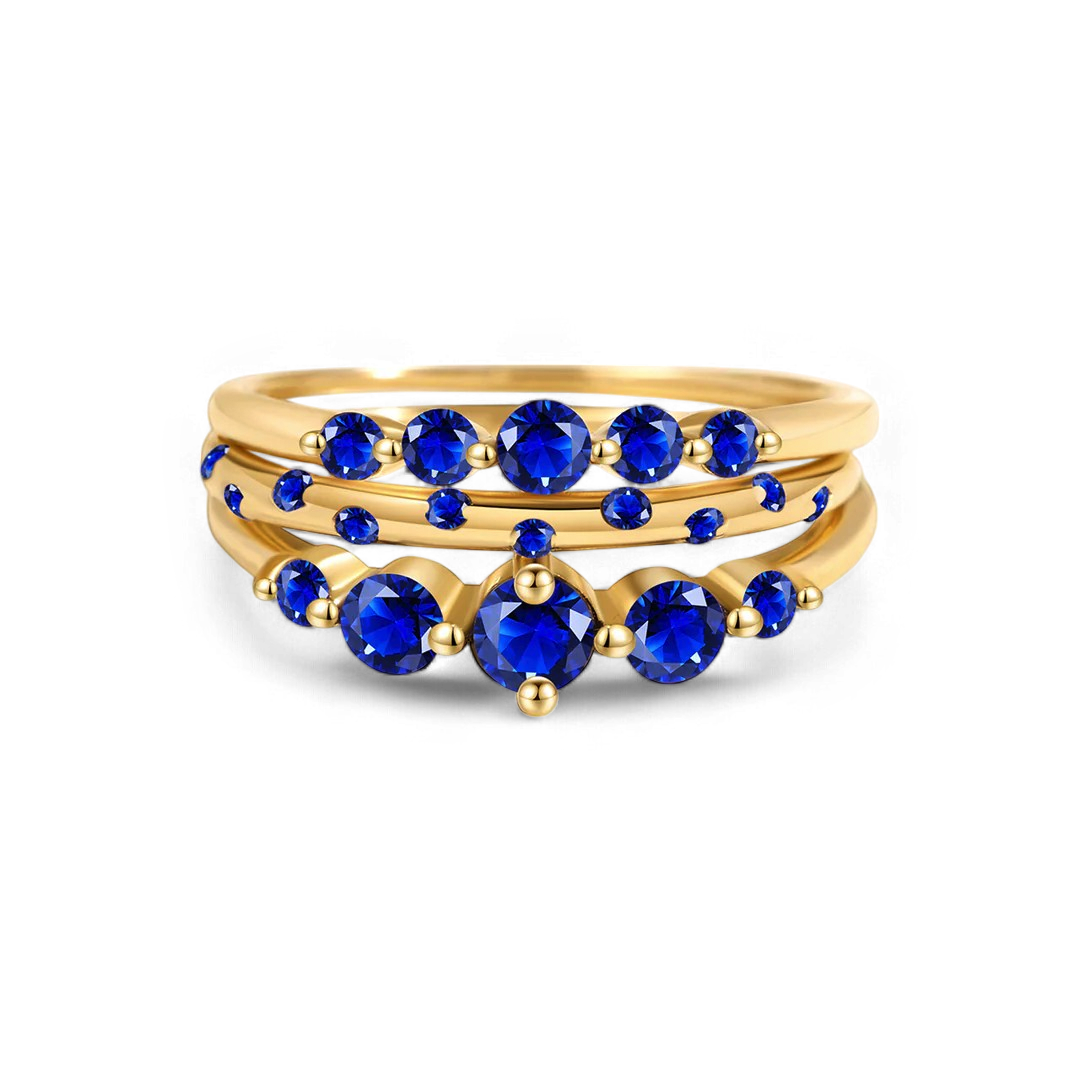 Birthstone Stacking Ring Set
