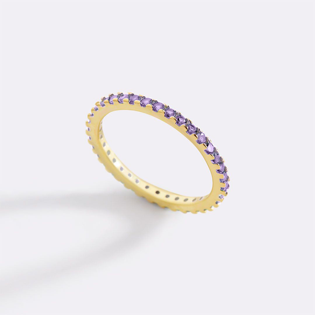 Birthstone Eternity Stacking Ring