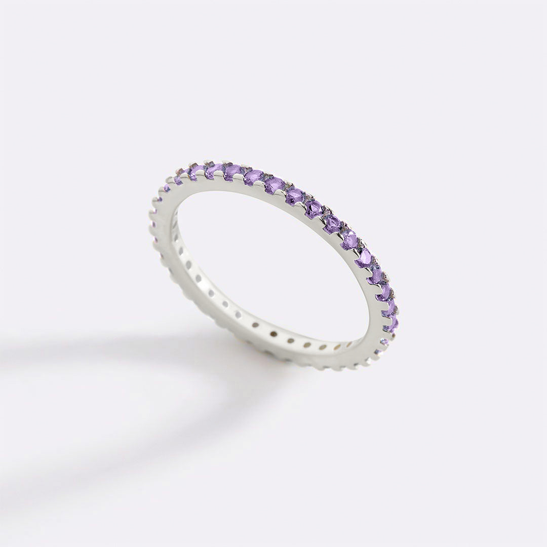 Birthstone Eternity Stacking Ring