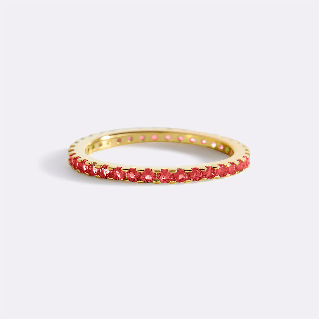 Birthstone Eternity Stacking Ring