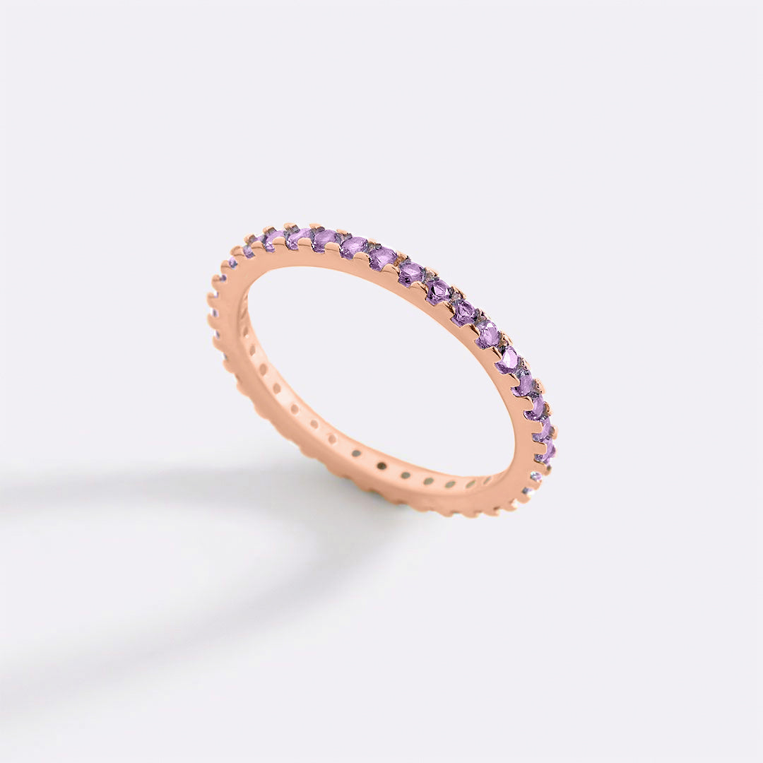 Birthstone Eternity Stacking Ring