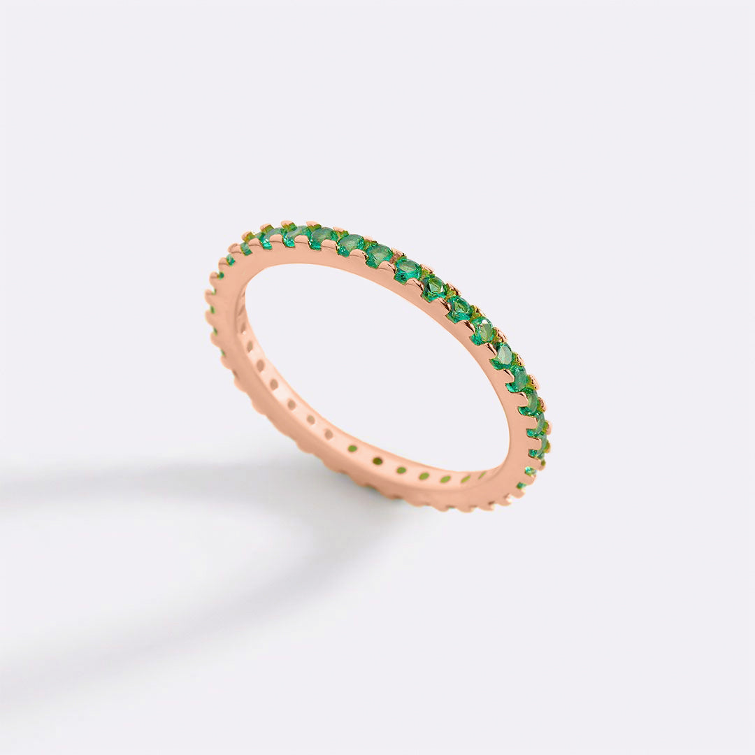 Birthstone Eternity Stacking Ring