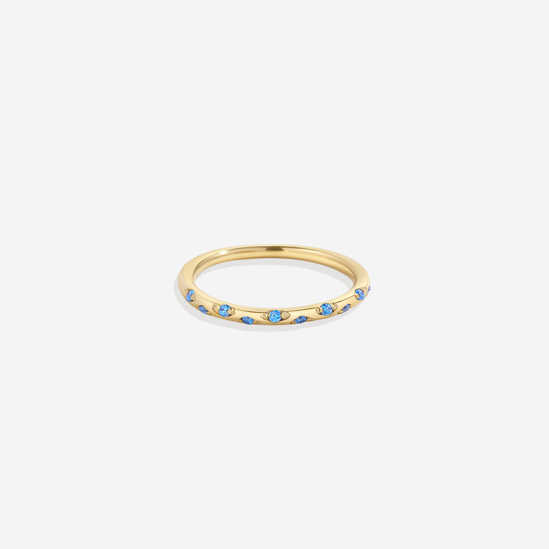 Dainty Birthstone Constellation Band