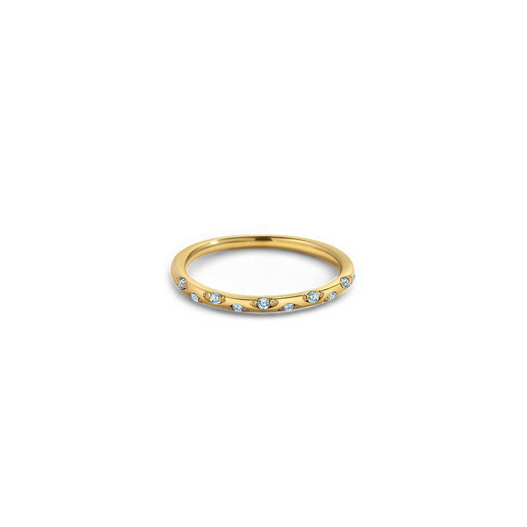 Dainty Birthstone Constellation Band