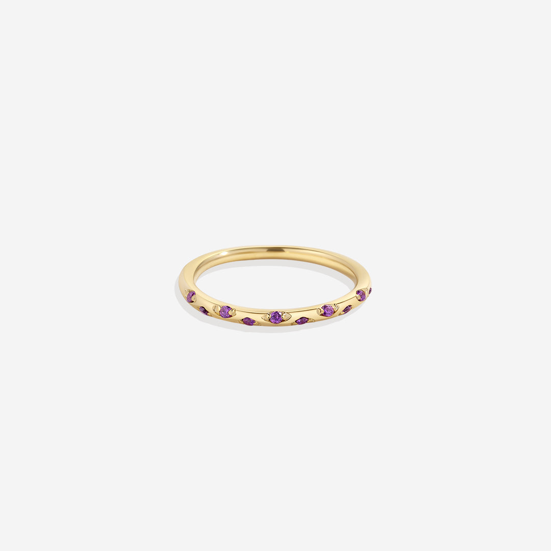 Dainty Birthstone Constellation Band