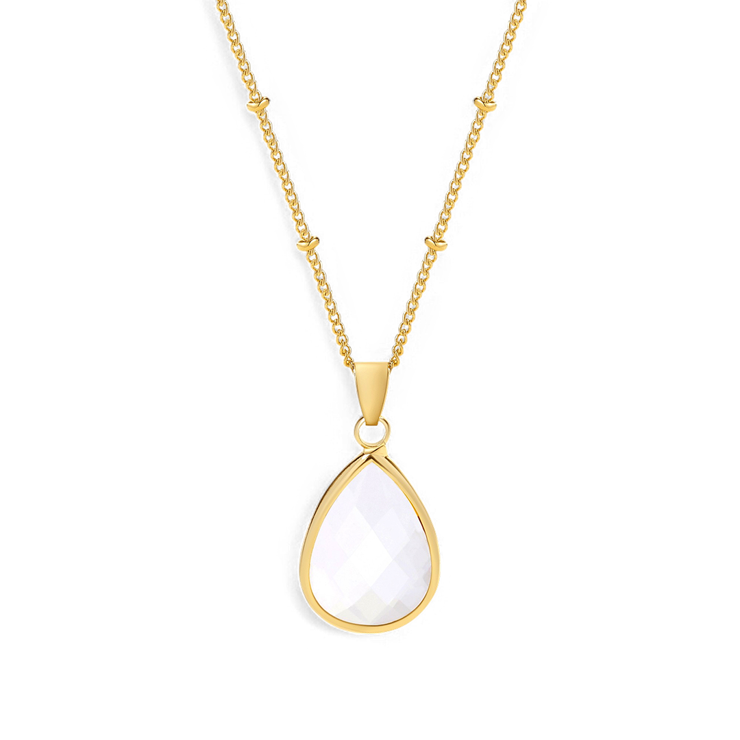 Birthstone Drop Pendant Necklace