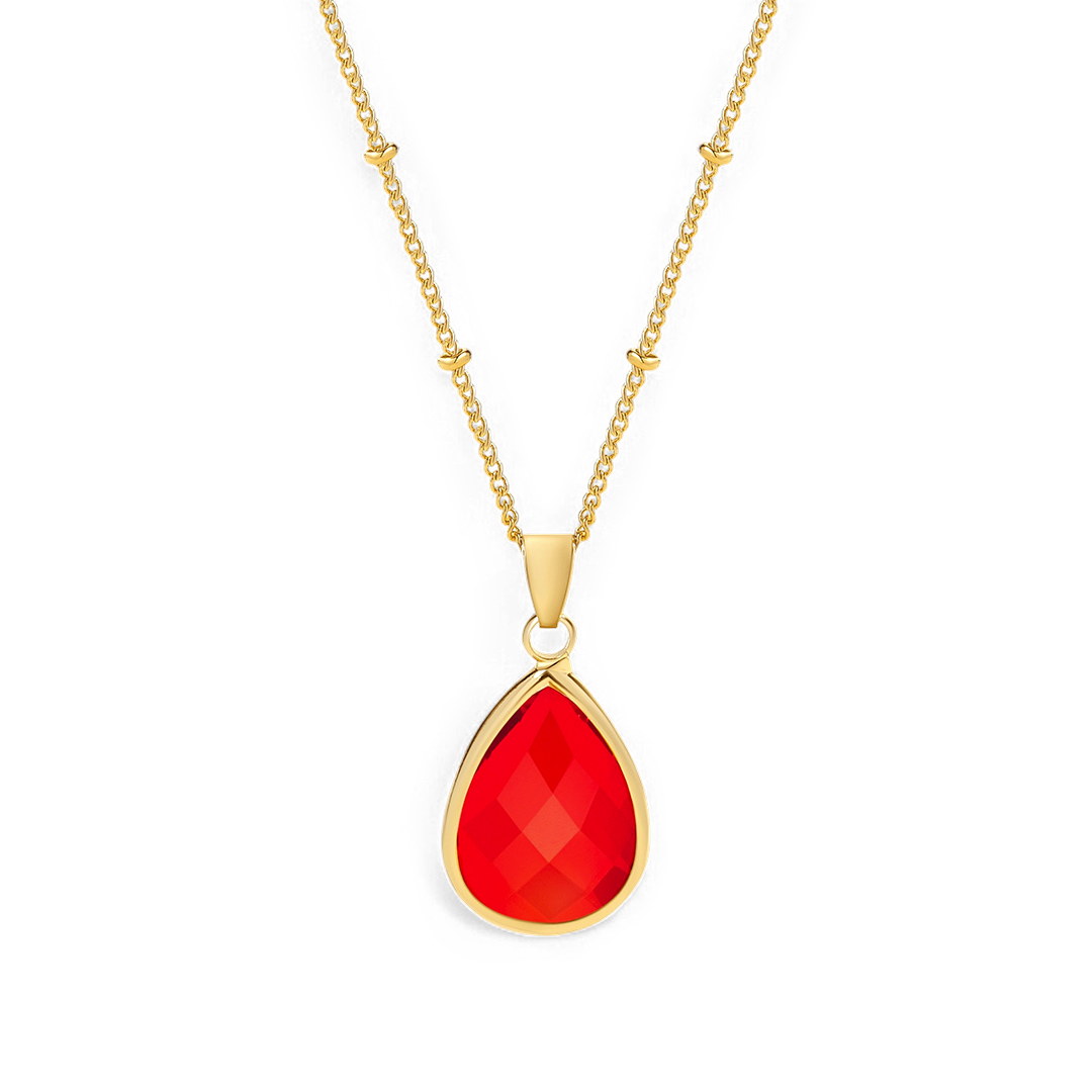 Birthstone Drop Pendant Necklace