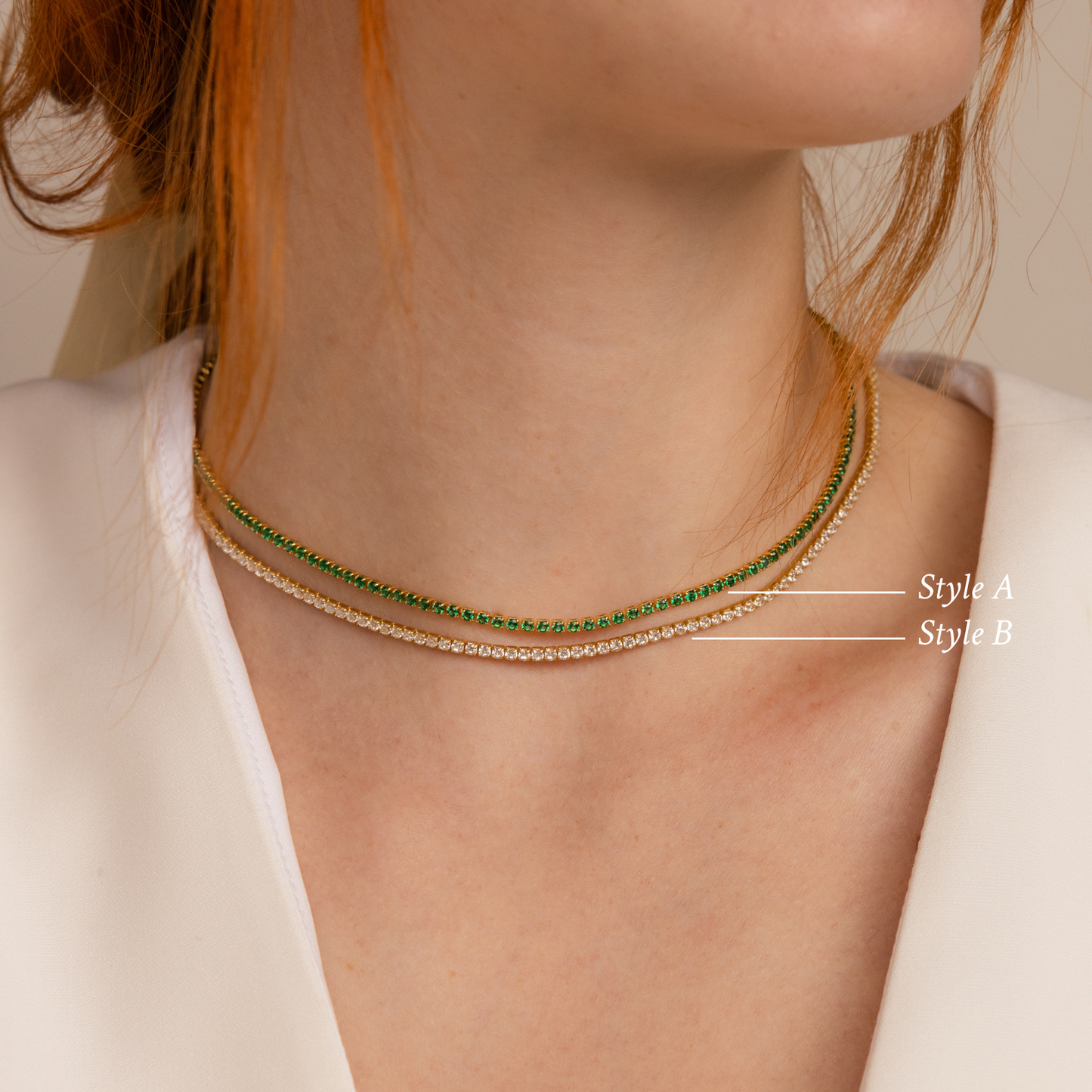 Juego de collar de tenis