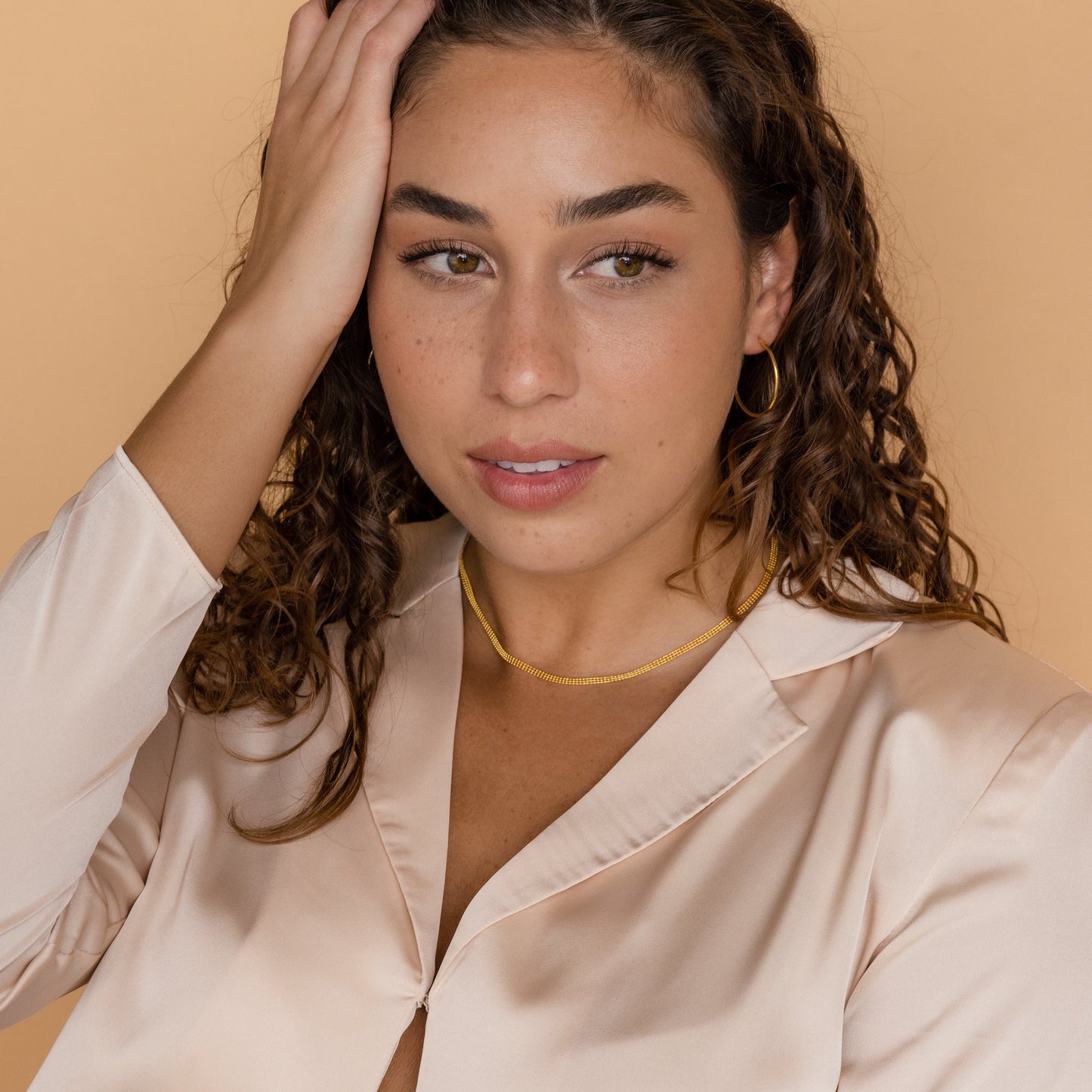 Collar de cuentas de tres capas