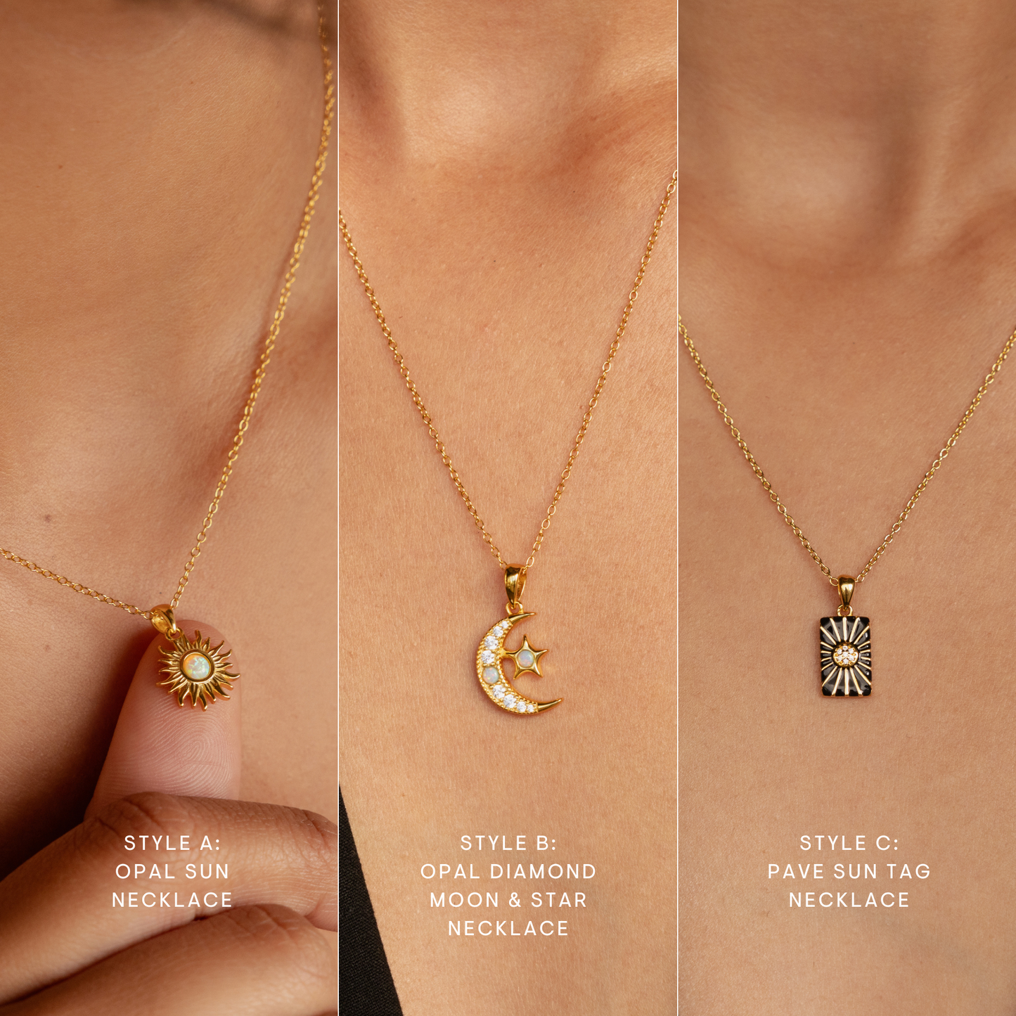 Conjunto de collar con colgante celestial