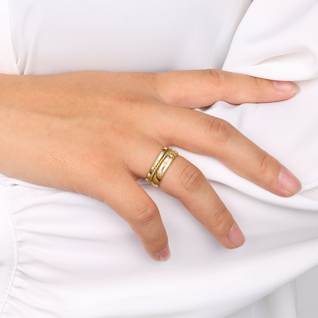 Cosmic Stacking Ring Set
