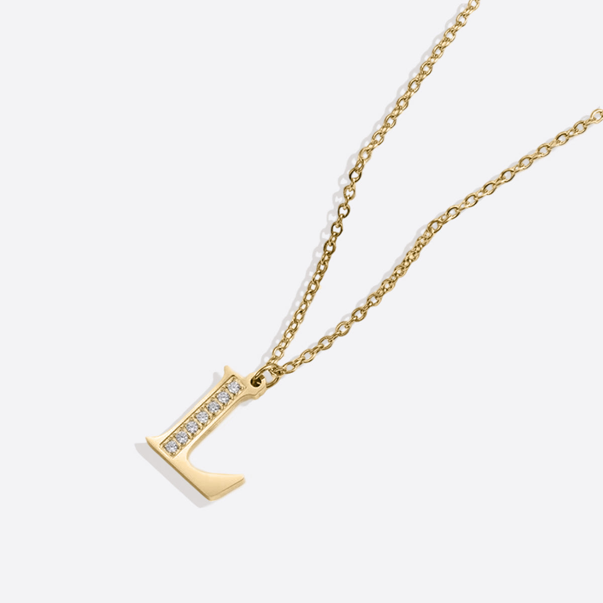 Crystal Accent Letter Satellite Necklace
