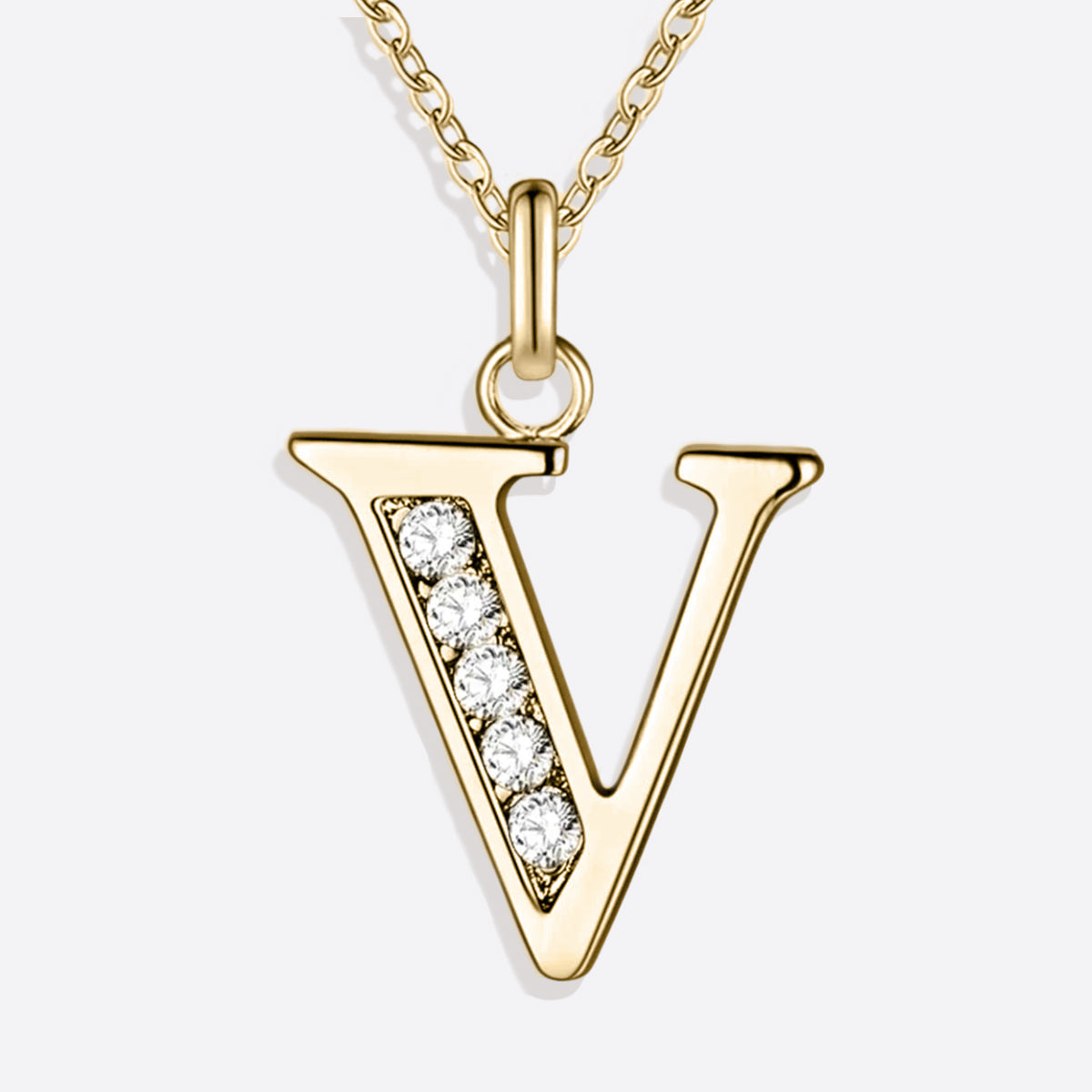 Crystal Accent Letter Satellite Necklace