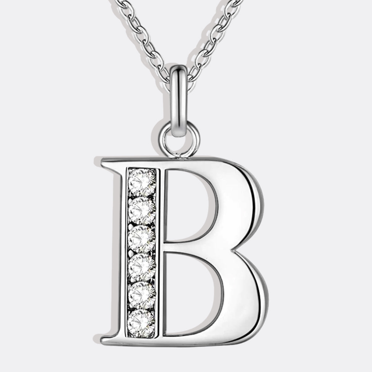 Crystal Accent Letter Satellite Necklace