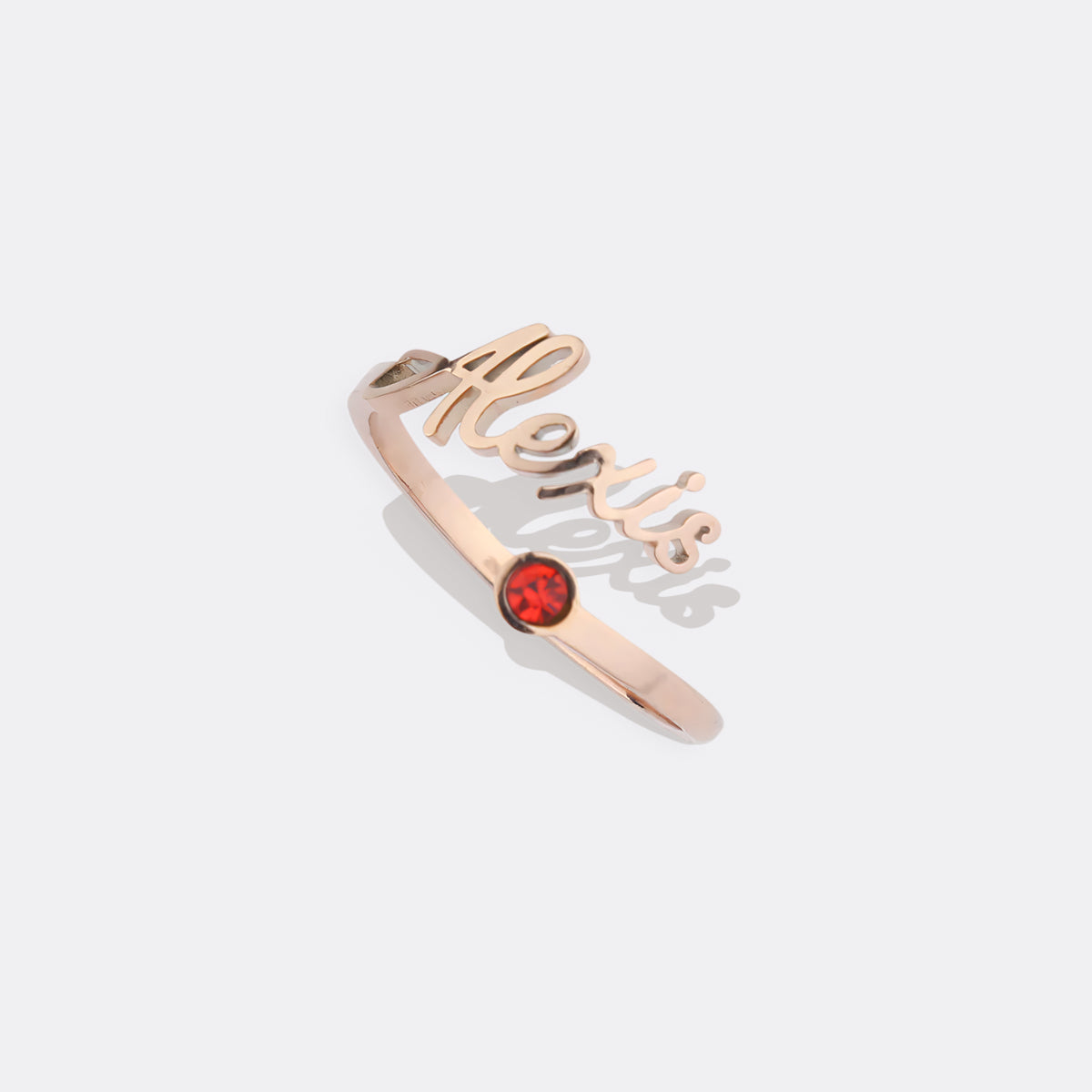 Custom Birthstone Name Ring
