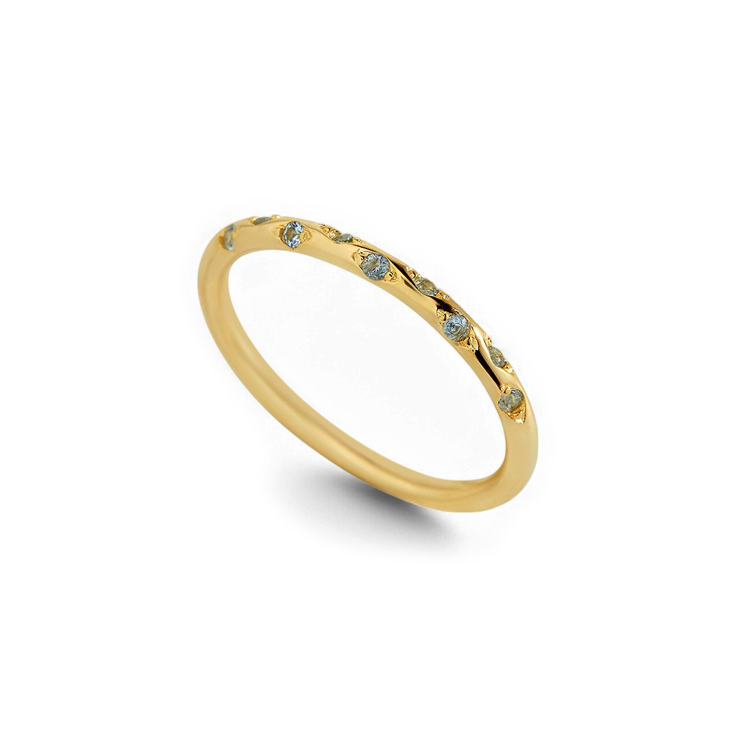 Dainty Birthstone Constellation Band
