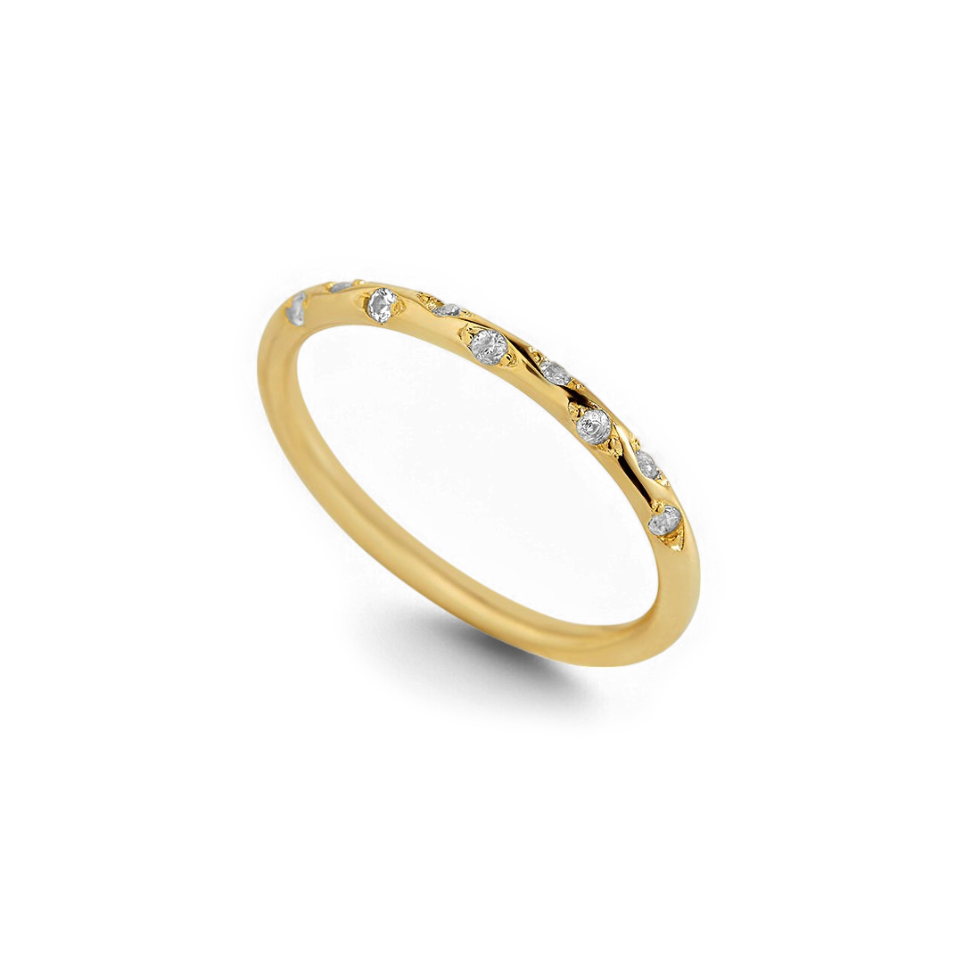 Dainty Birthstone Constellation Band