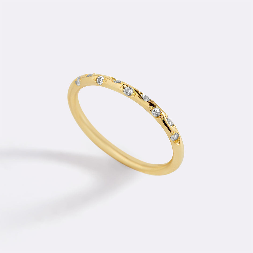 Dainty Birthstone Constellation Band