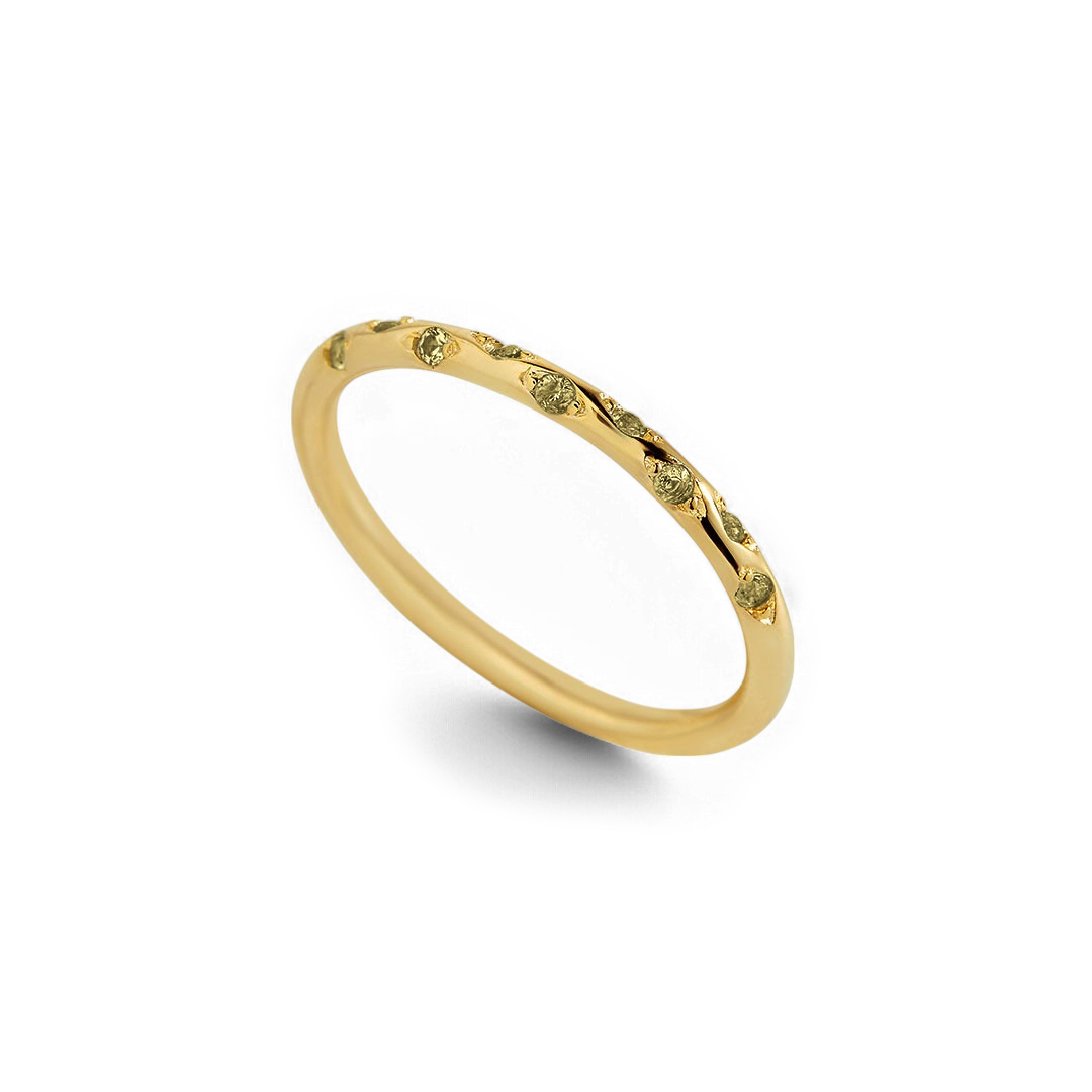 Dainty Birthstone Constellation Band