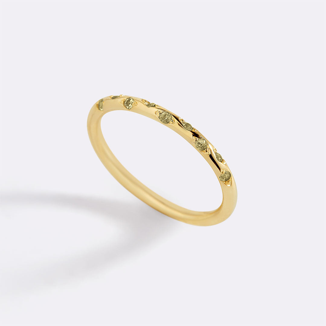 Dainty Birthstone Constellation Band
