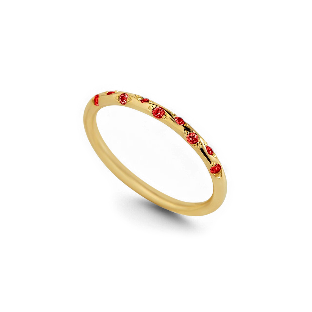 Dainty Birthstone Constellation Band