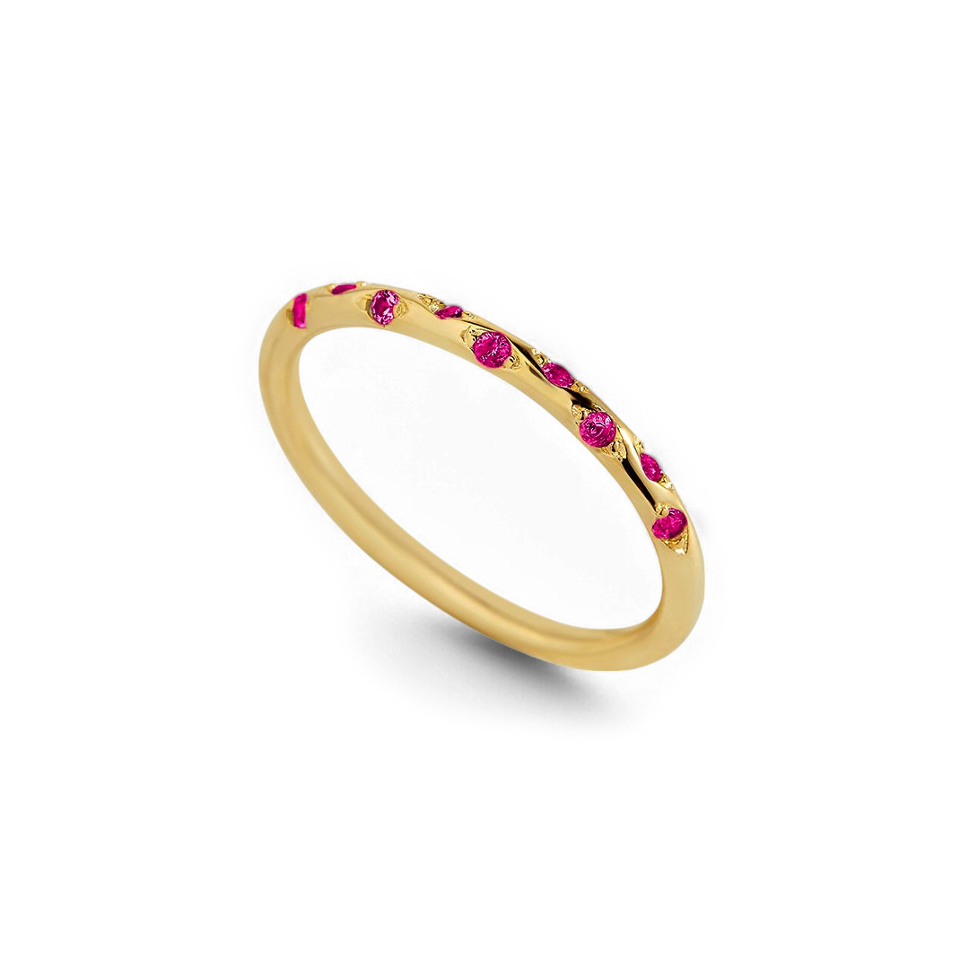 Dainty Birthstone Constellation Band