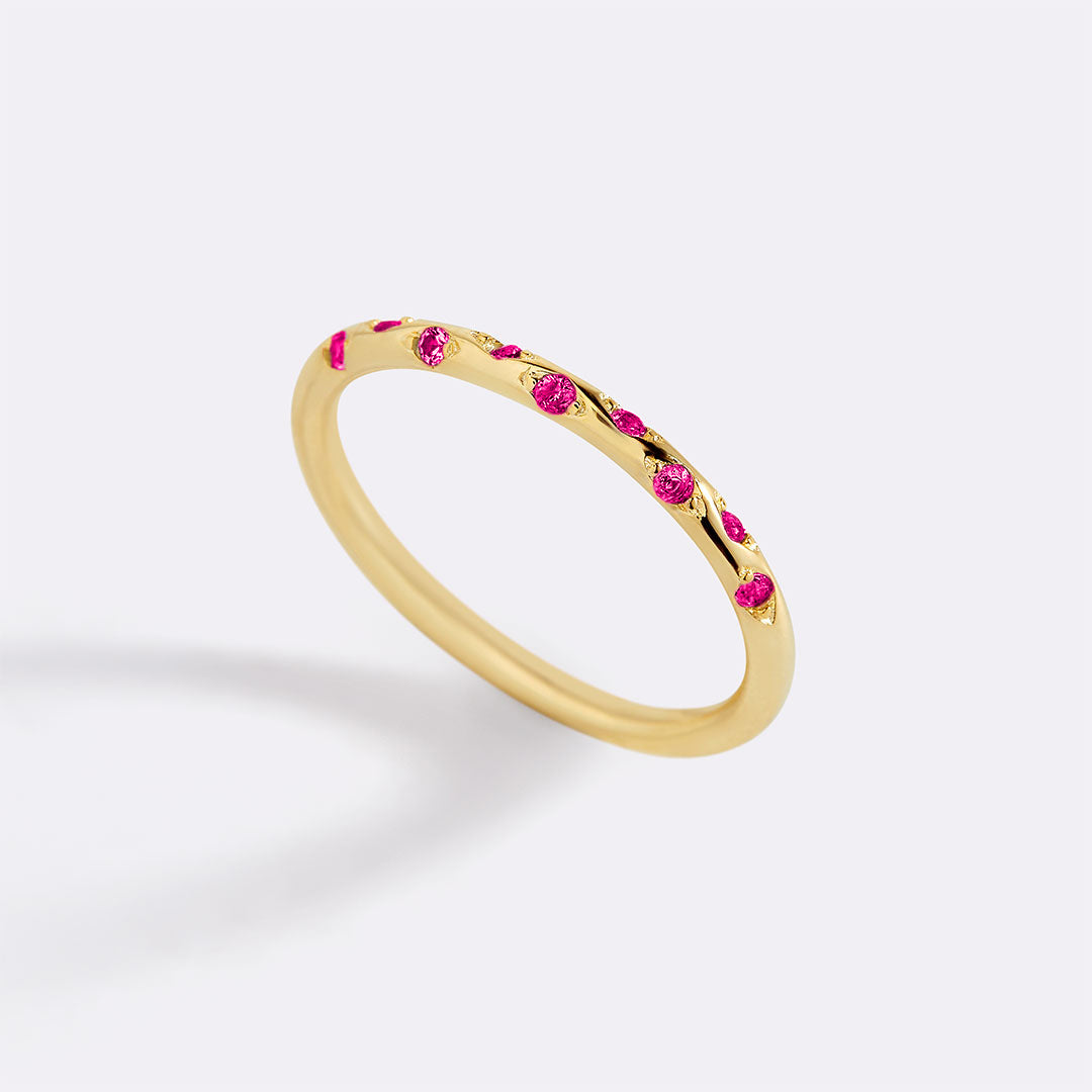 Dainty Birthstone Constellation Band