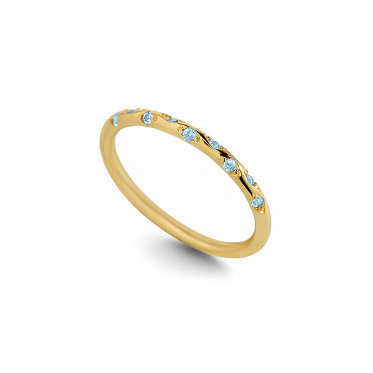 Dainty Birthstone Constellation Band