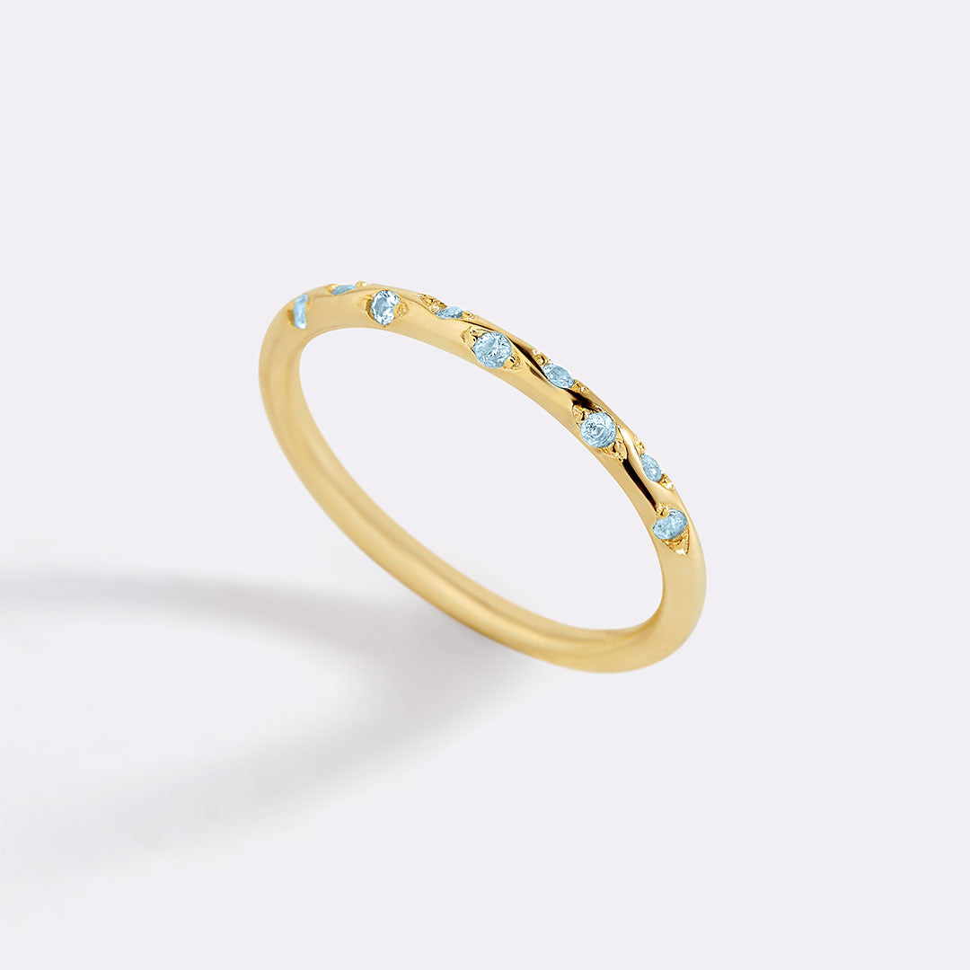 Dainty Birthstone Constellation Band