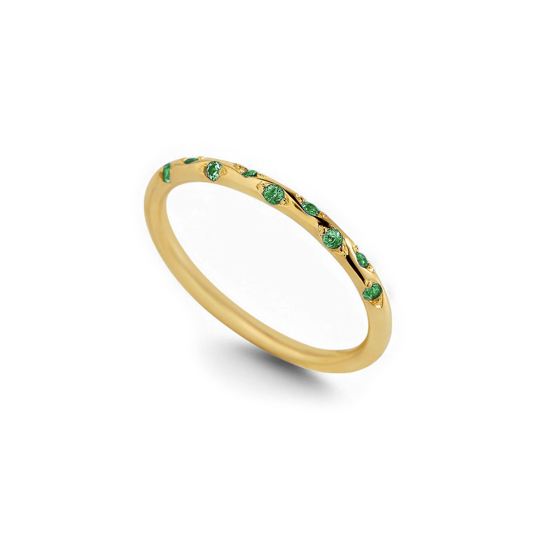 Dainty Birthstone Constellation Band