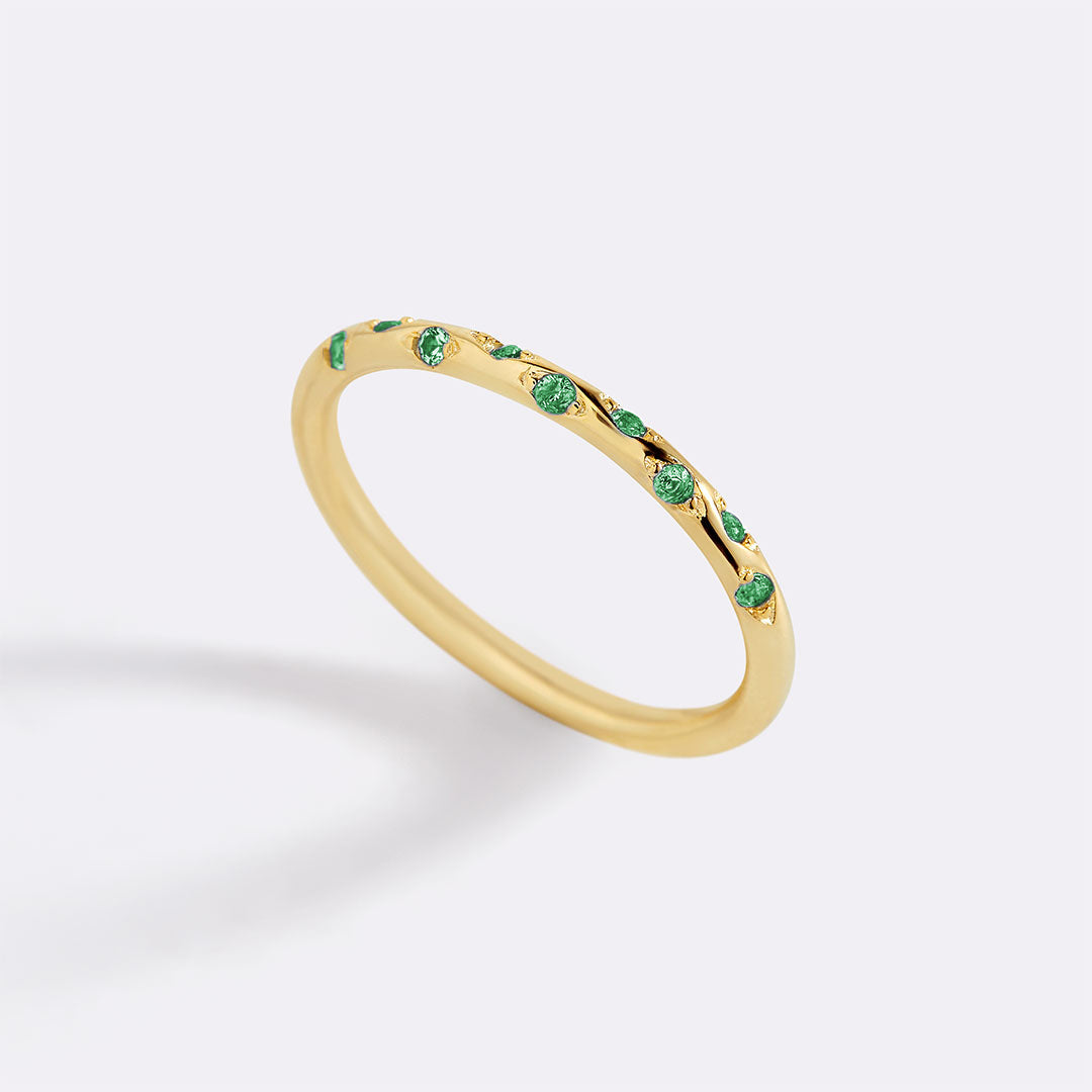 Dainty Birthstone Constellation Band