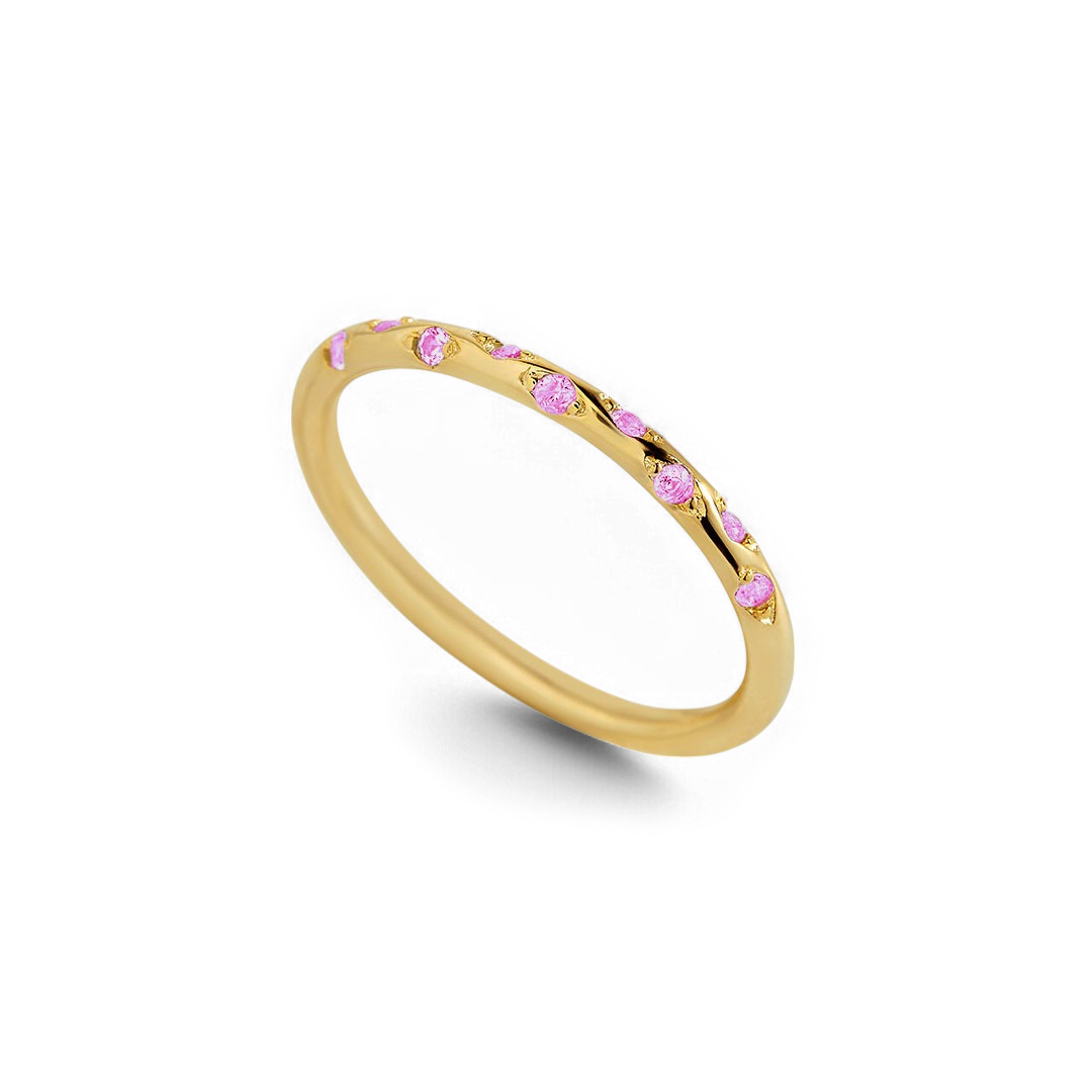Dainty Birthstone Constellation Band