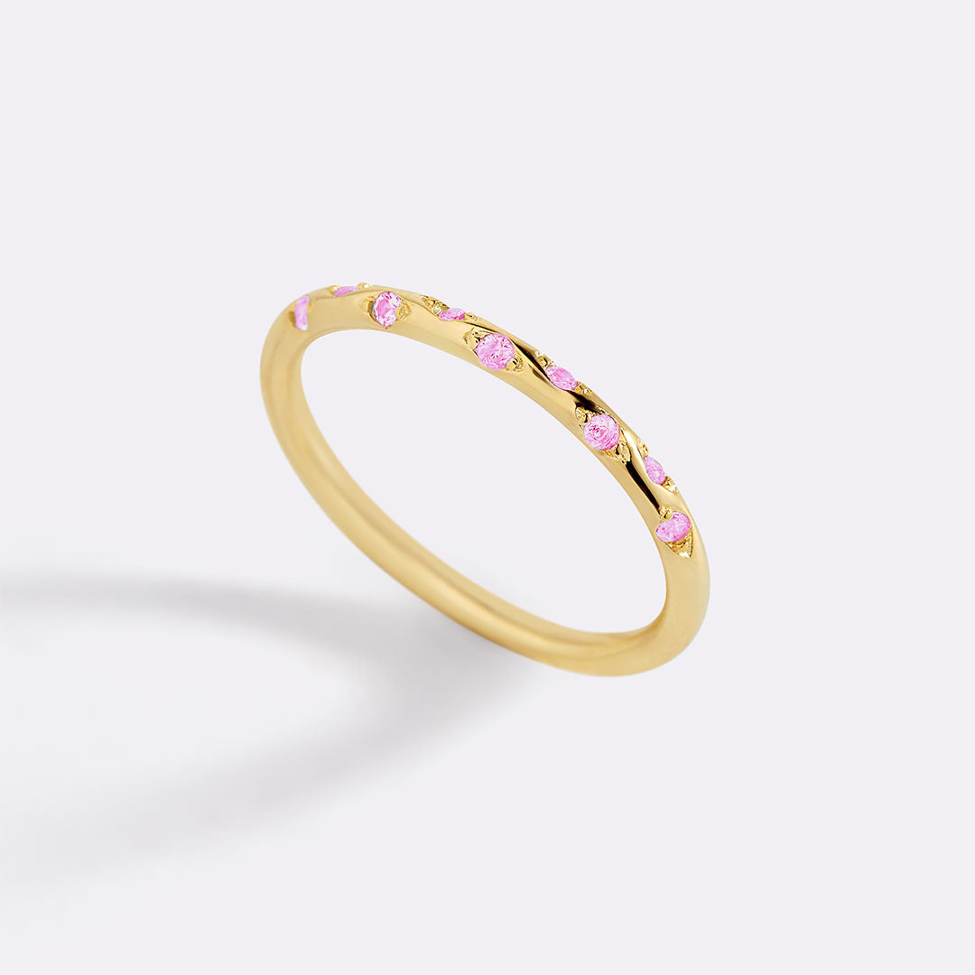 Dainty Birthstone Constellation Band