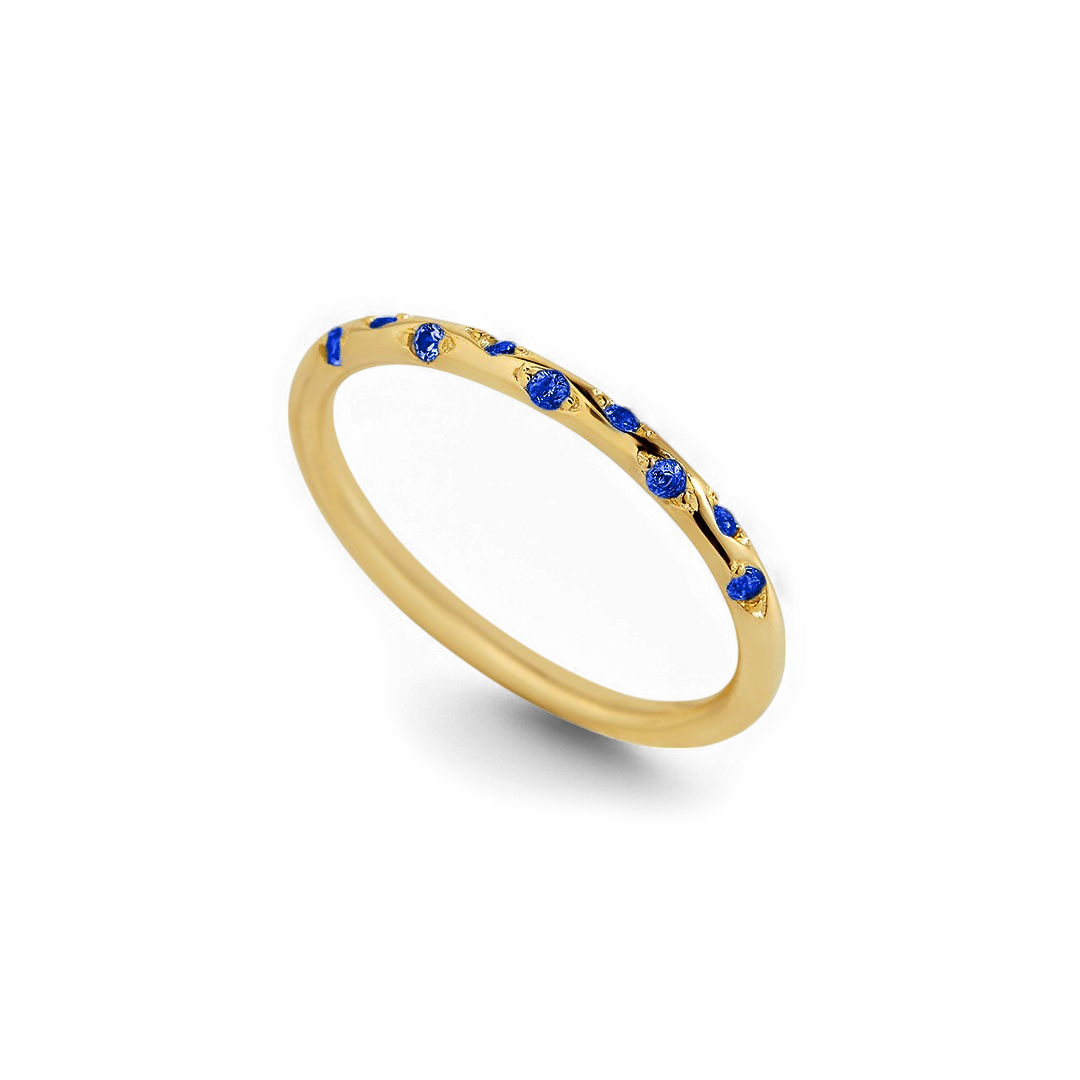 Dainty Birthstone Constellation Band