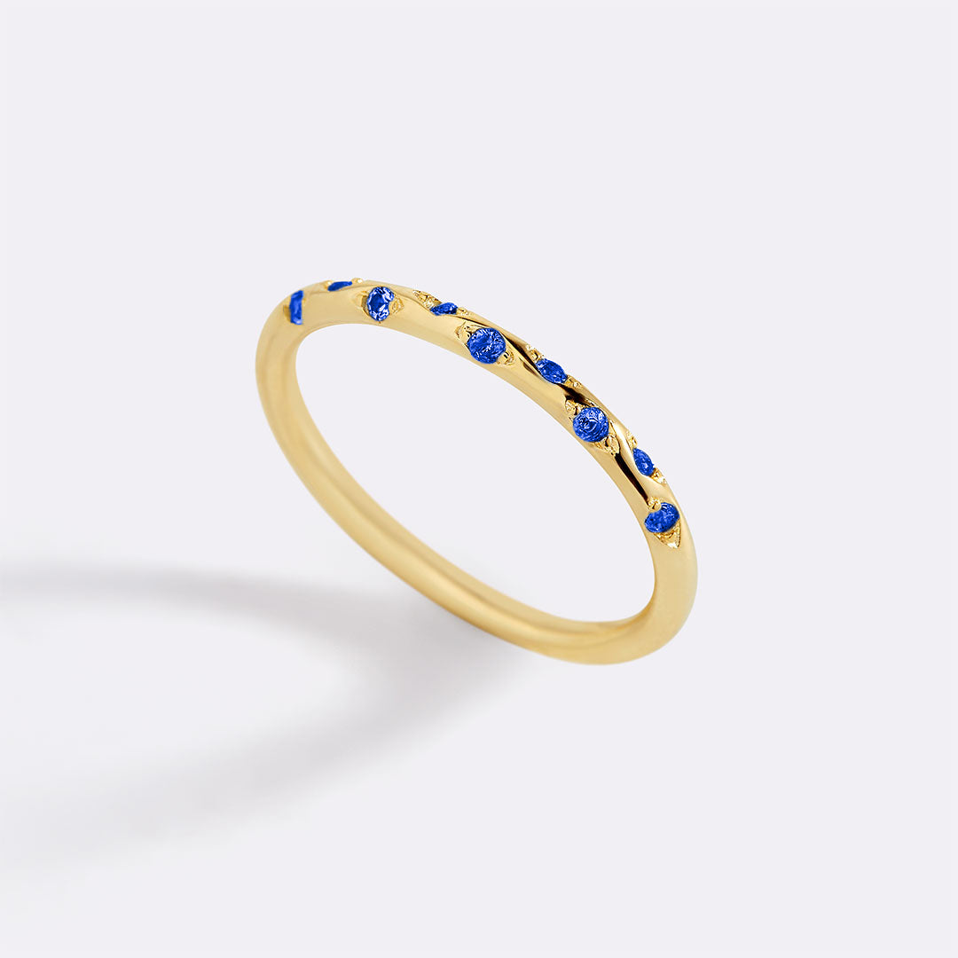 Dainty Birthstone Constellation Band