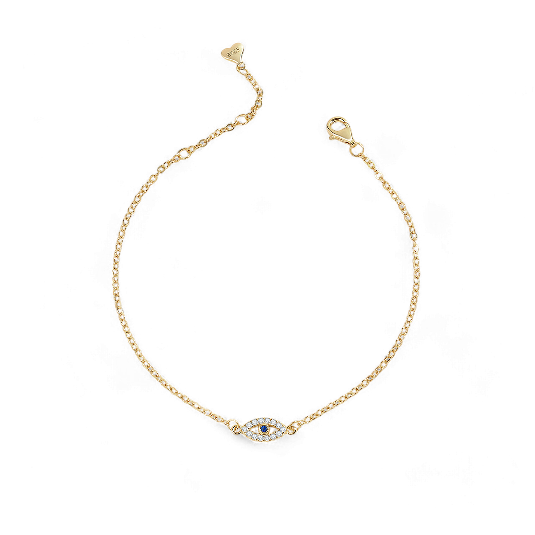 Dainty Evil Eye Charm Bracelet